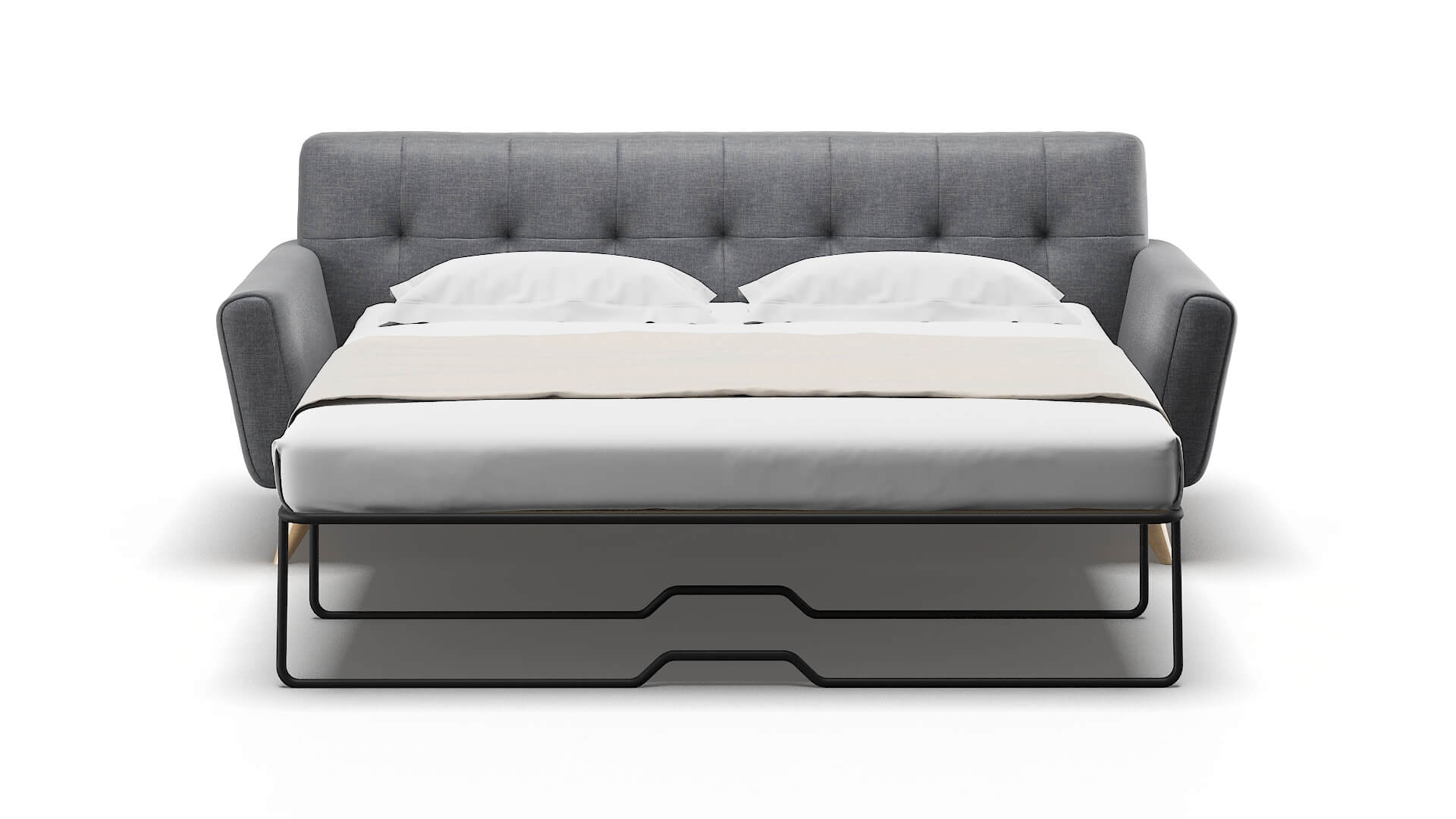 Brussels Keylargo Graphite Sofa Sleeper Espresso legs 1