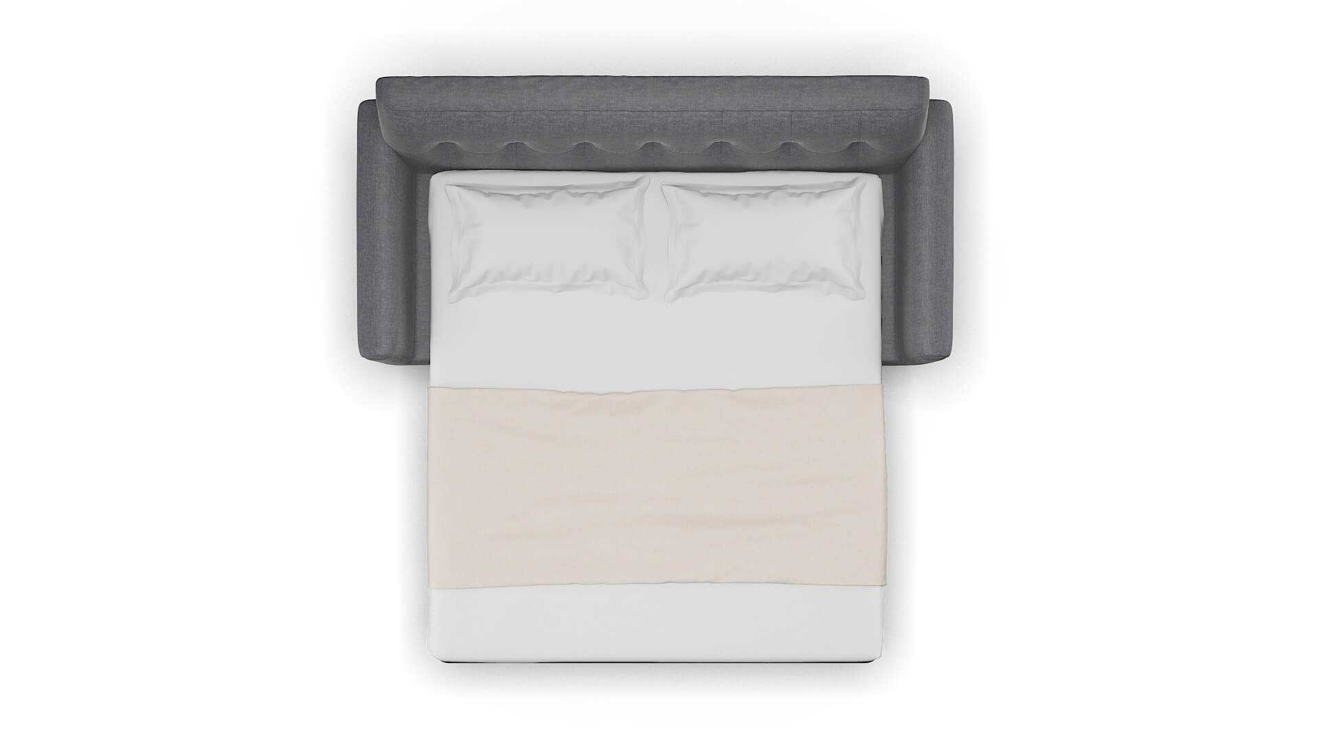 Brussels Keylargo Graphite Sofa Sleeper Espresso legs 3