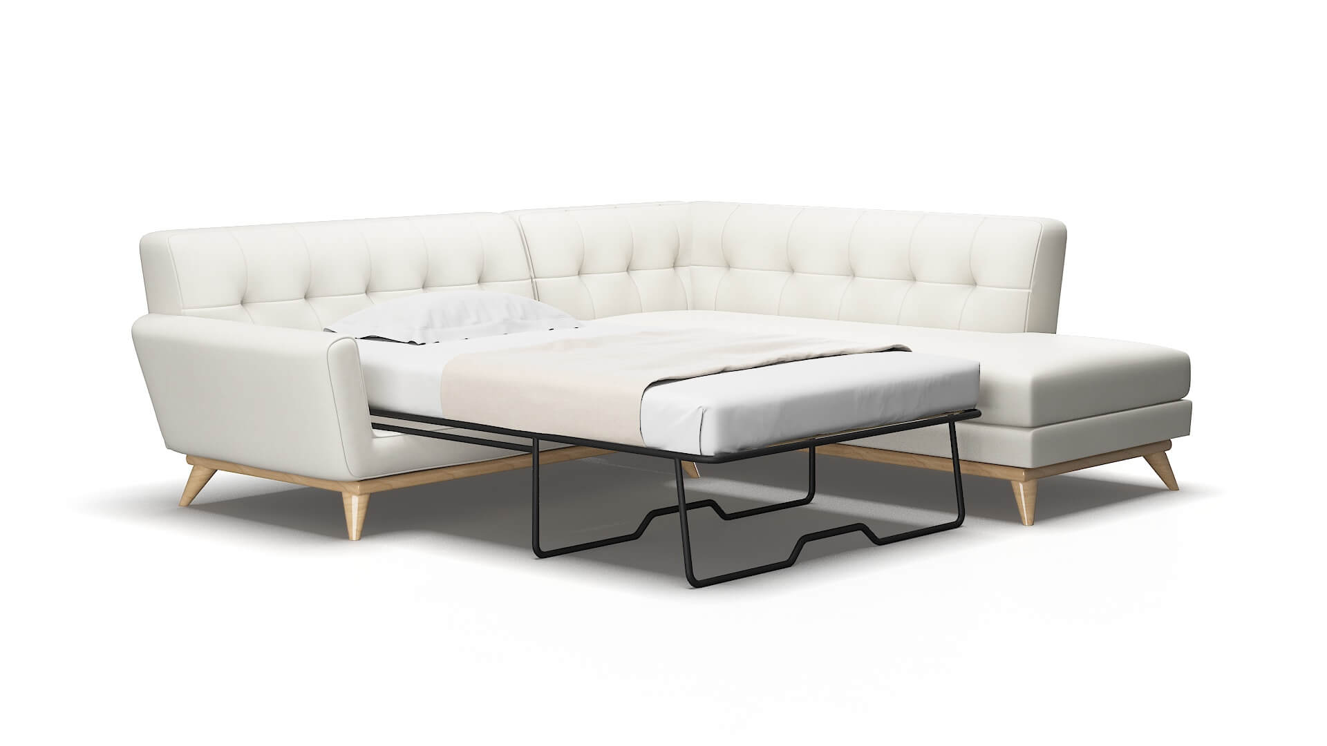 Brussels Keylargo oatmeal Panel sleeper Espresso Legs  2