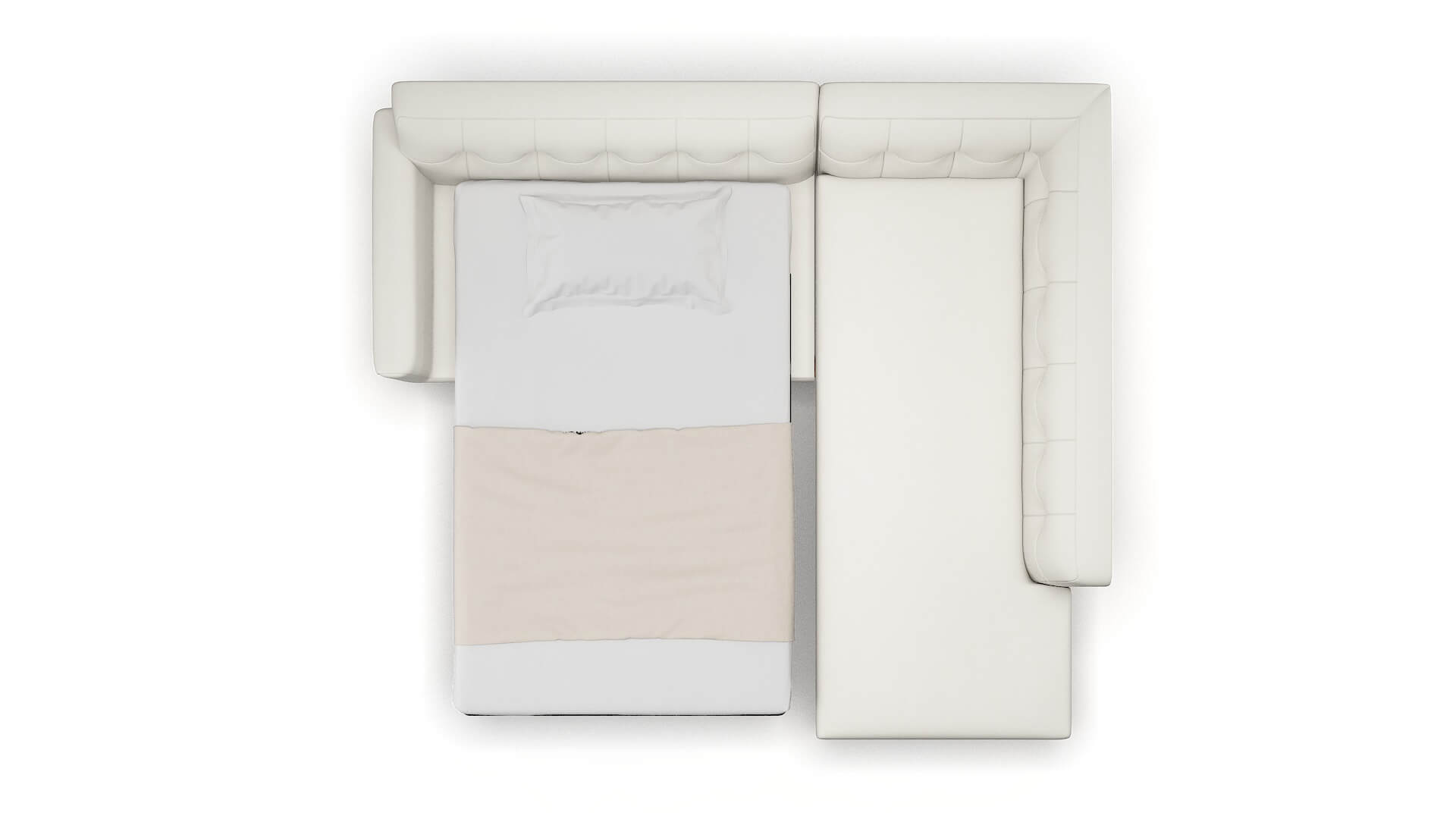 Brussels Keylargo Oatmeal Panel Sleeper Espresso legs 3