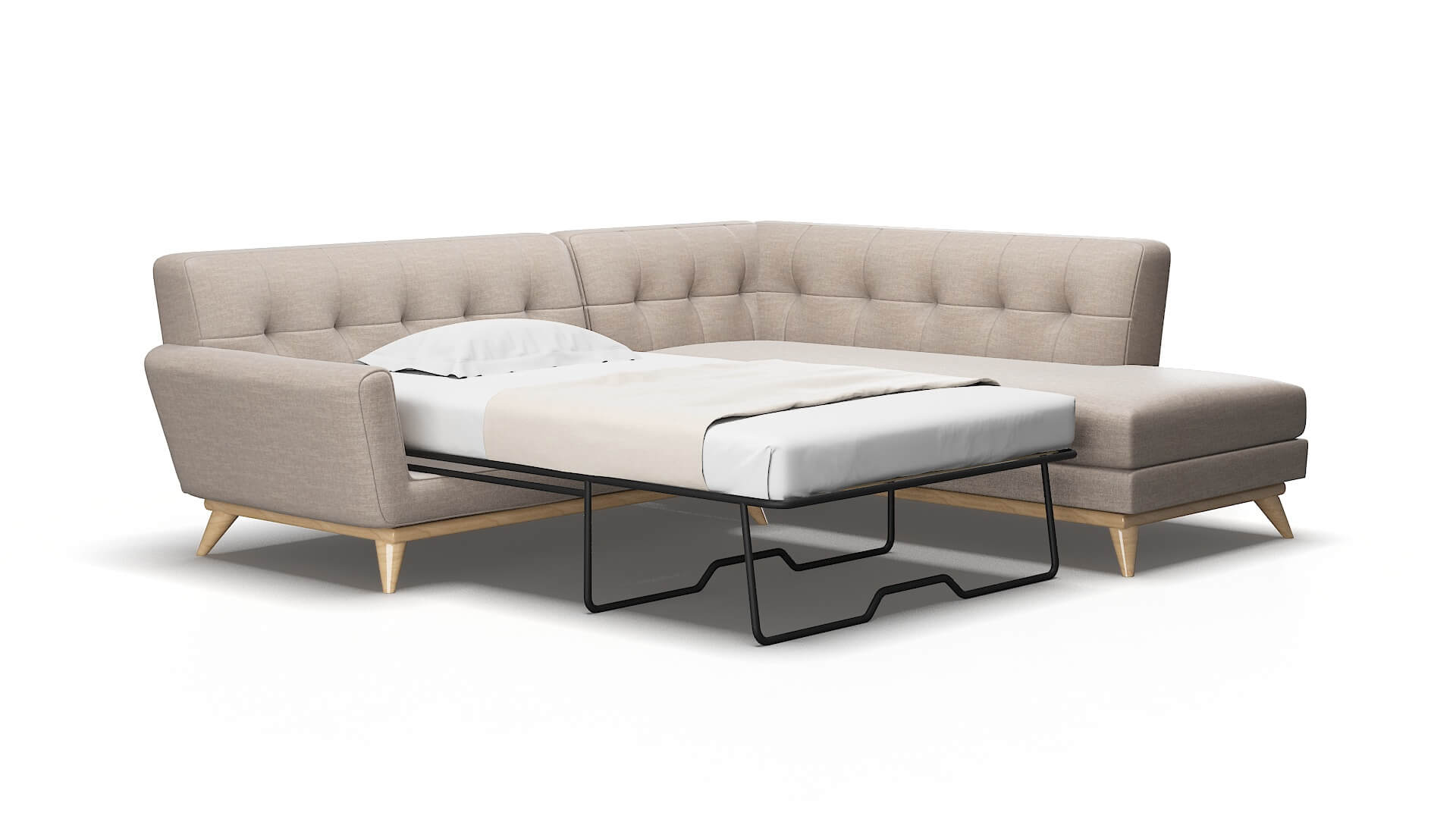 Brussels Keylargo pumice Panel sleeper Espresso Legs  2