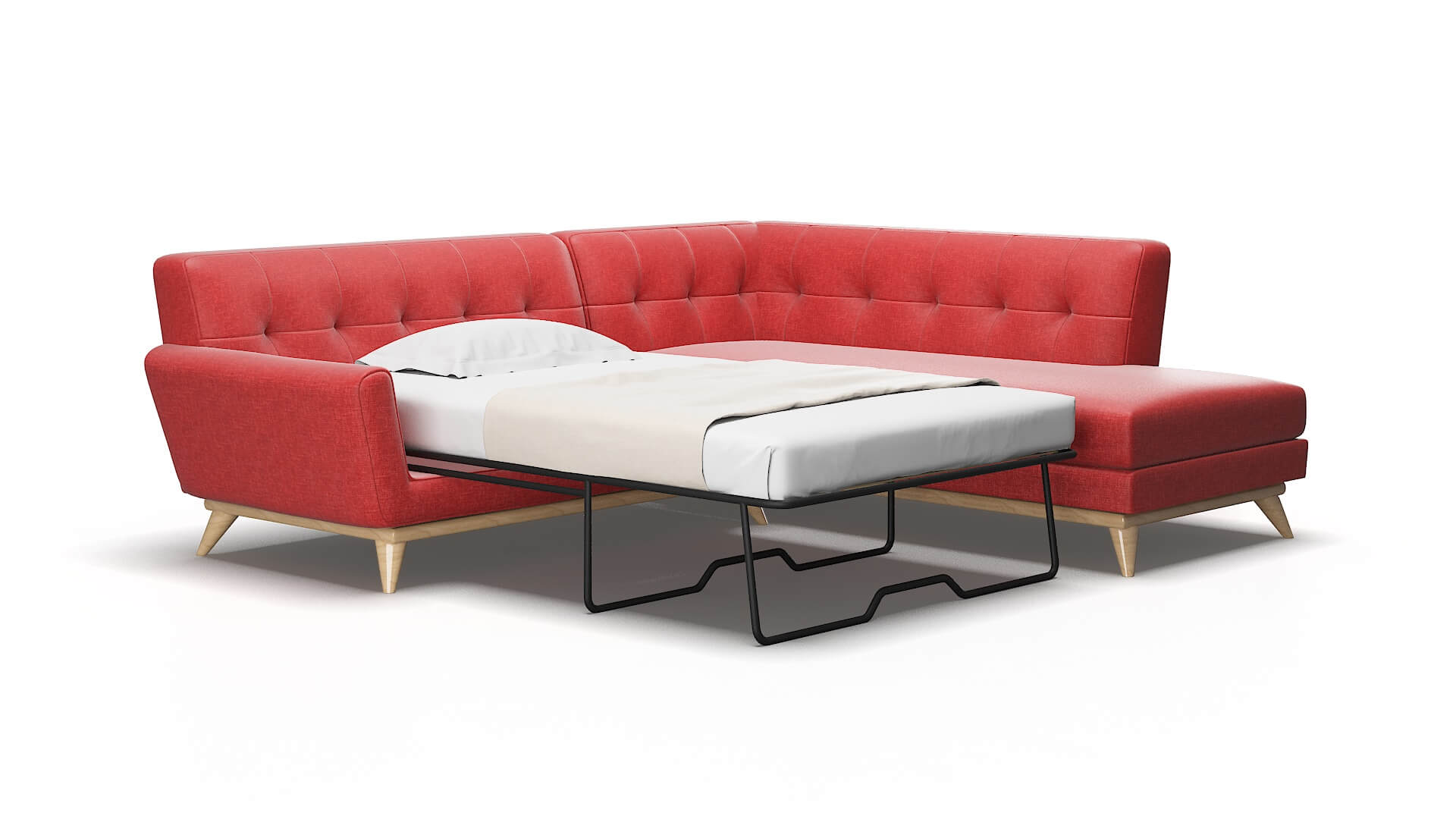 Brussels Keylargo ruby Panel sleeper Espresso Legs  2