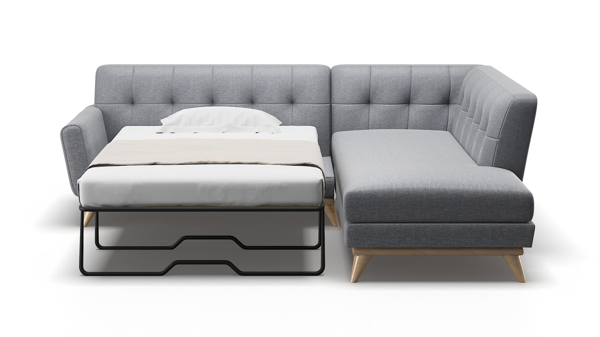 Brussels Lana Ash Panel Sleeper Espresso legs 1