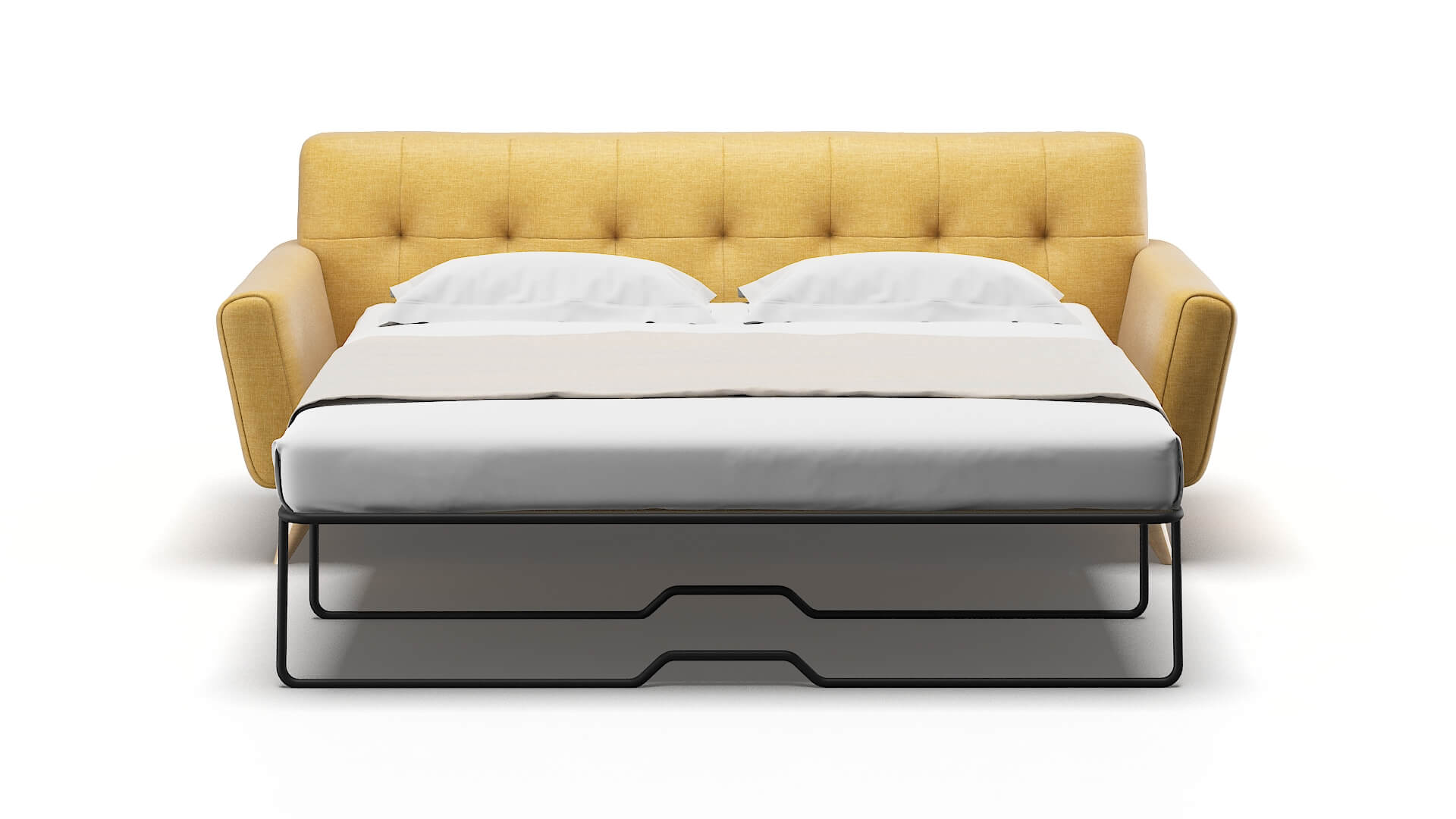 Brussels Leslie Saffron Sofa Sleeper Espresso legs 1