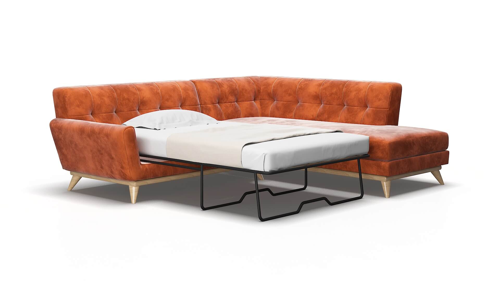 Brussels Loft Copper Panel Sleeper Espresso legs 2