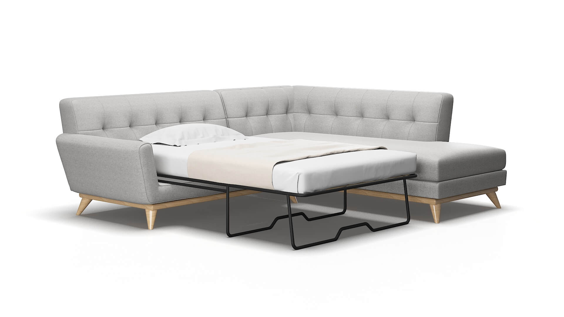 Brussels Malibu dove Panel sleeper Espresso Legs  2