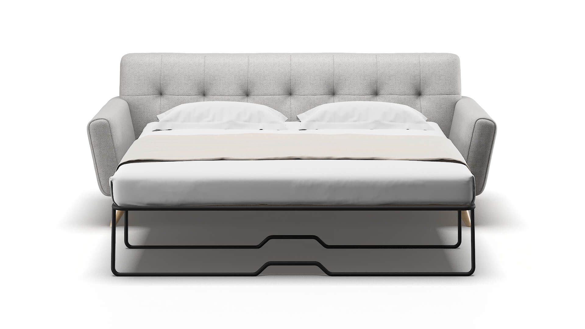 Brussels Malibu Dove Sofa Sleeper Espresso legs 1