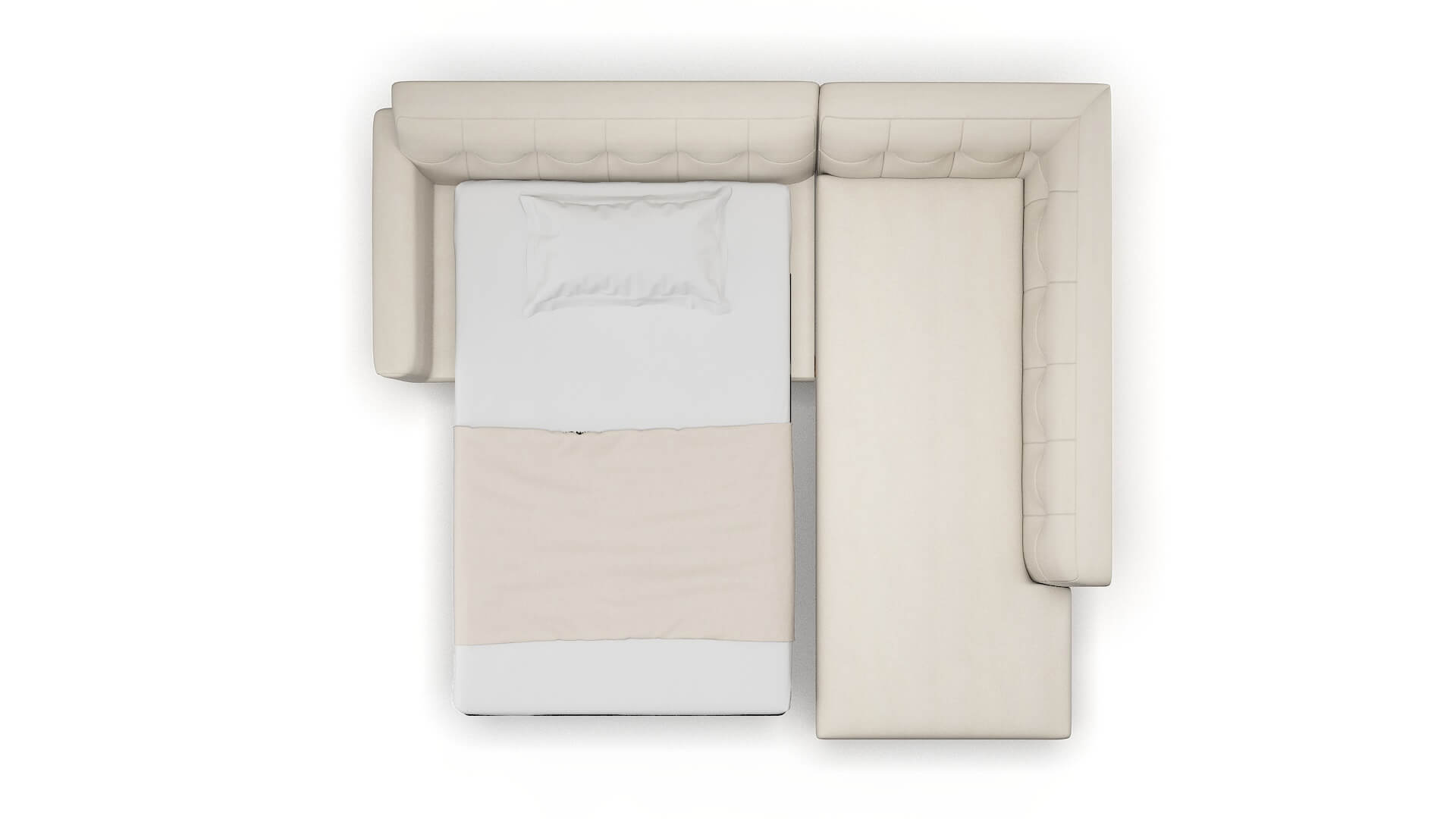 Brussels Malibu Linen Panel Sleeper Espresso legs 3