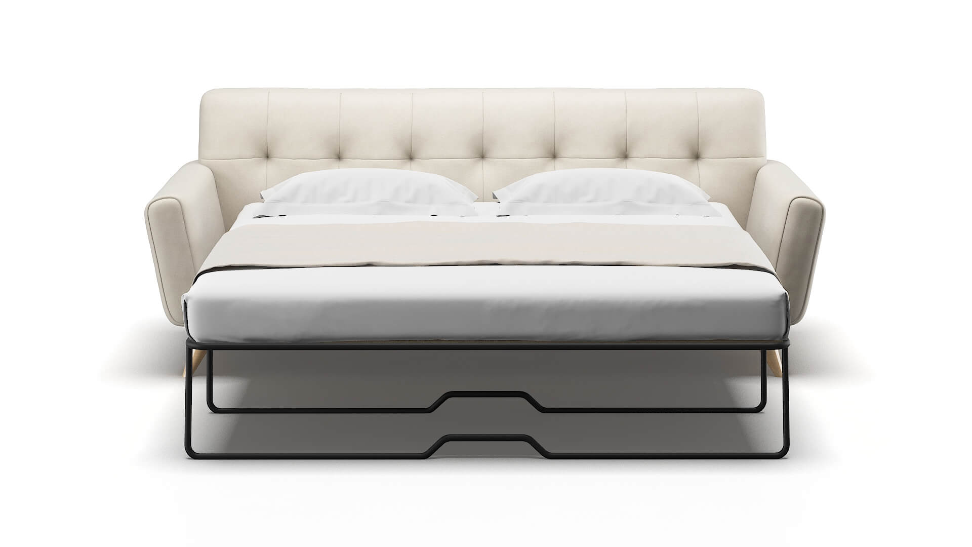 Brussels Malibu Linen Sofa Sleeper Espresso legs 1