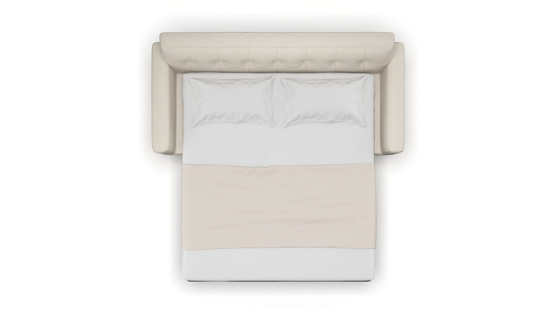 Brussels Malibu Linen Sofa Sleeper Espresso legs 3