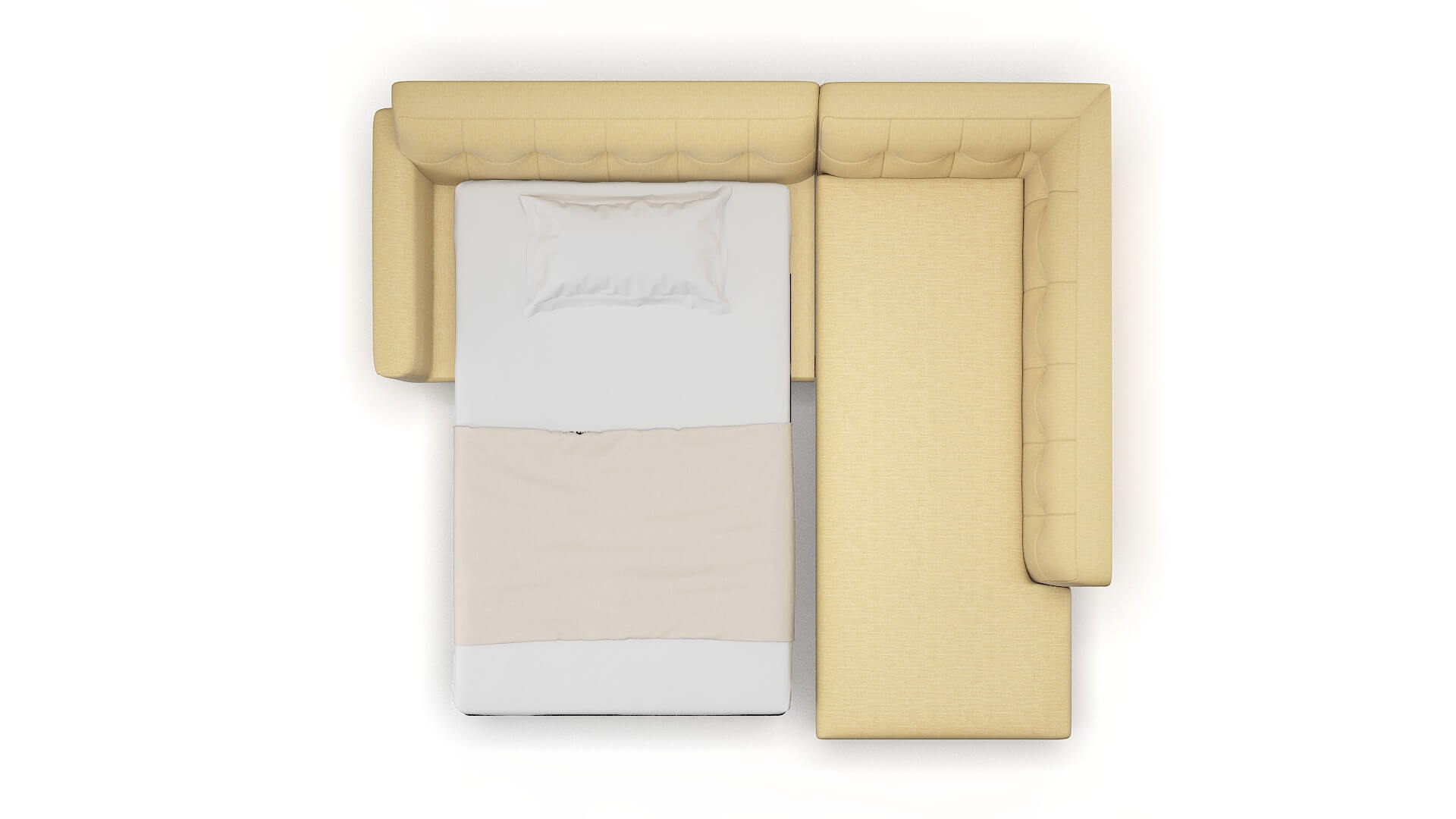 Brussels Malibu Maize Panel Sleeper Espresso legs 3