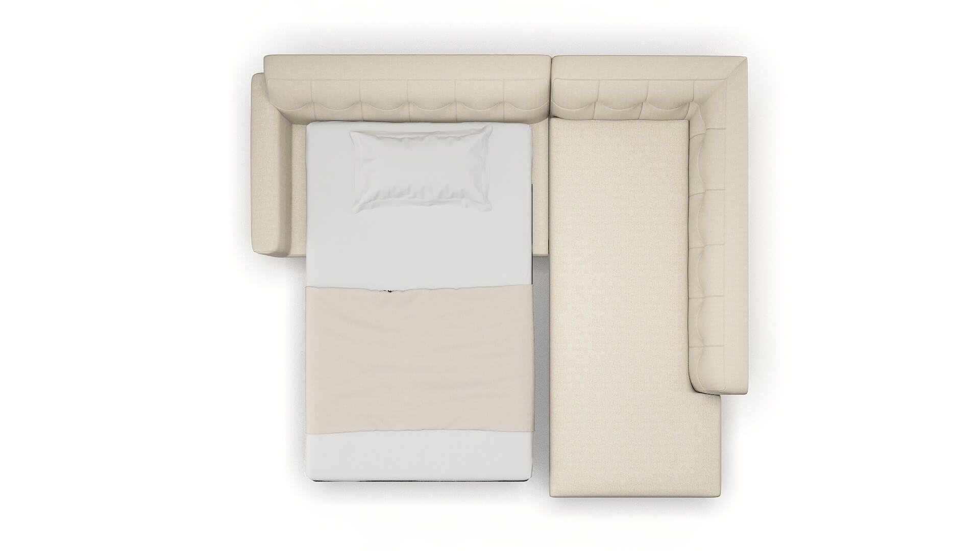 Brussels Malibu Sand Panel Sleeper Espresso legs 3