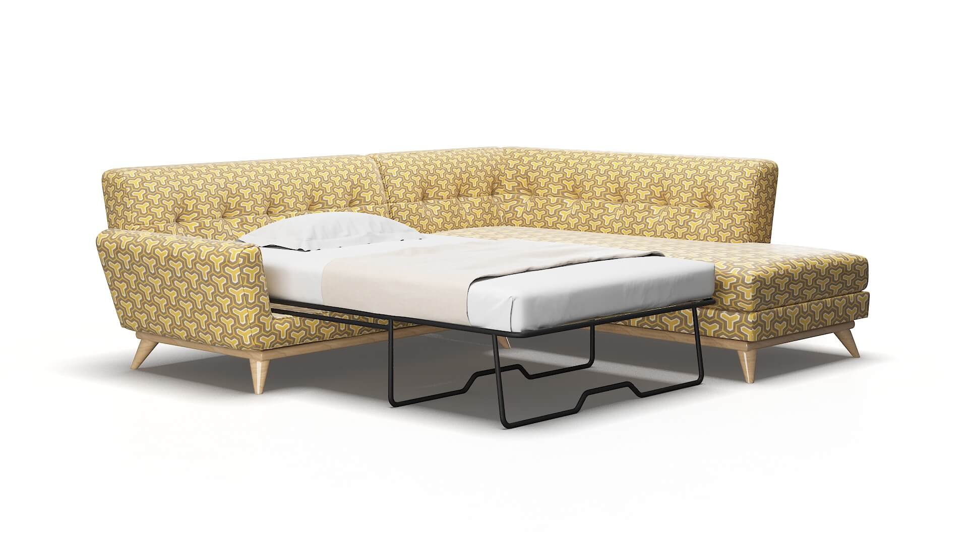 Brussels Merci dijon Panel sleeper Espresso Legs  2