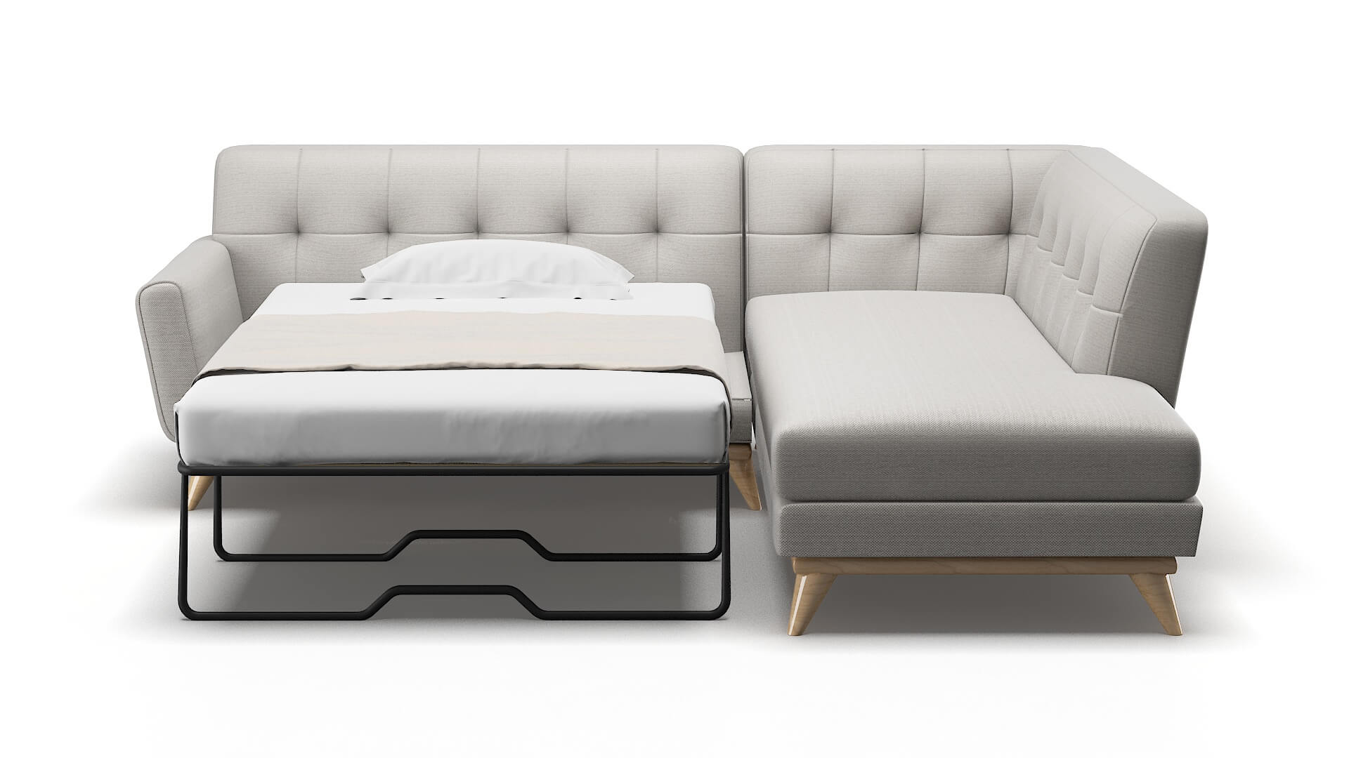 Brussels Naples Ash Panel Sleeper Espresso legs 1