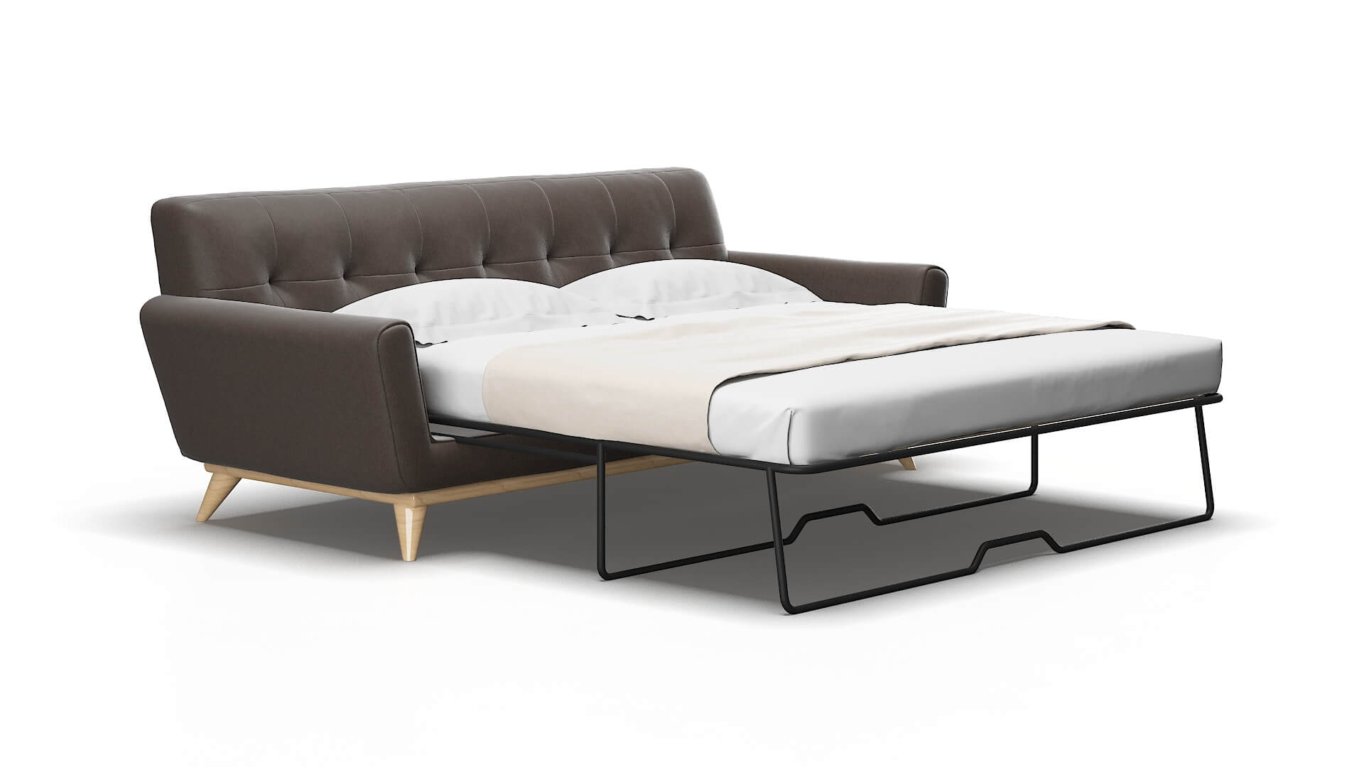 Brussels Naples graphite Sofa sleeper Espresso Legs  2