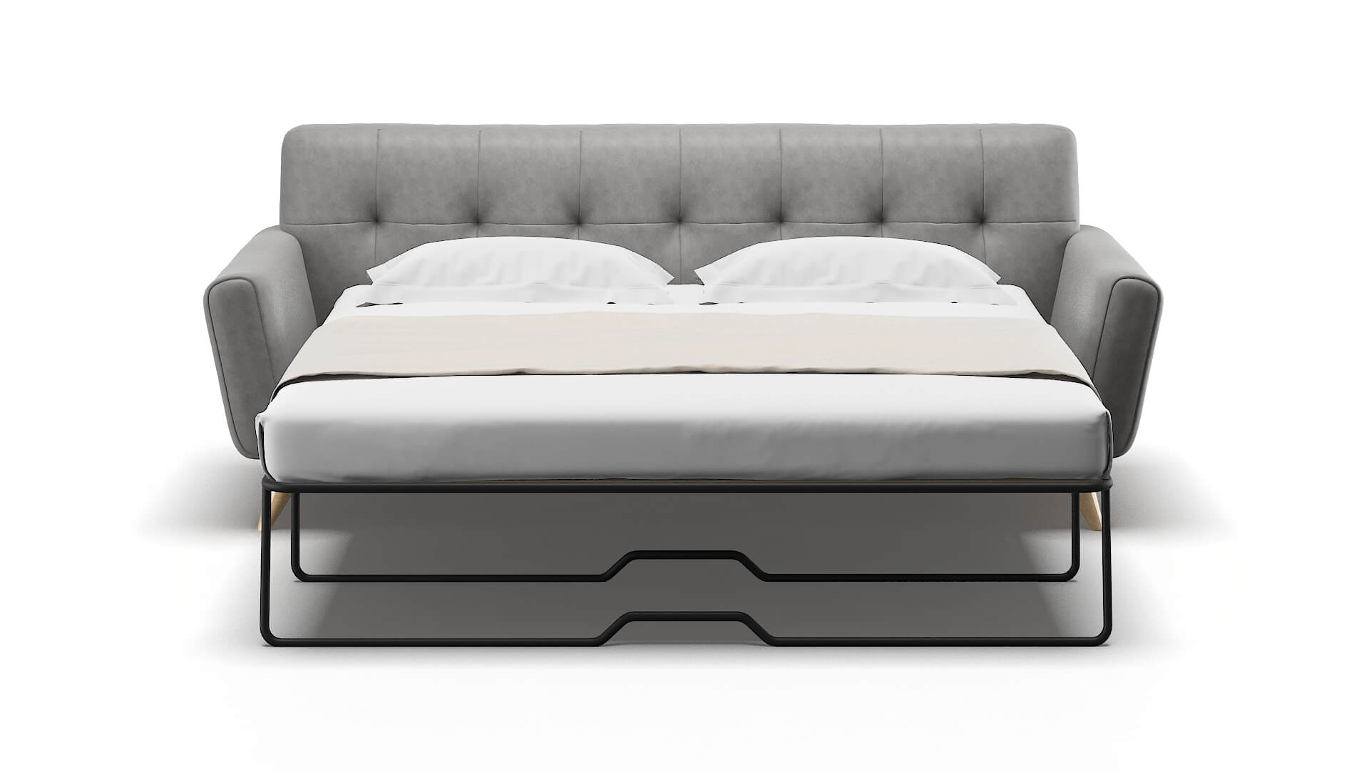 Brussels Noble Smoke Sofa Sleeper Espresso legs 1