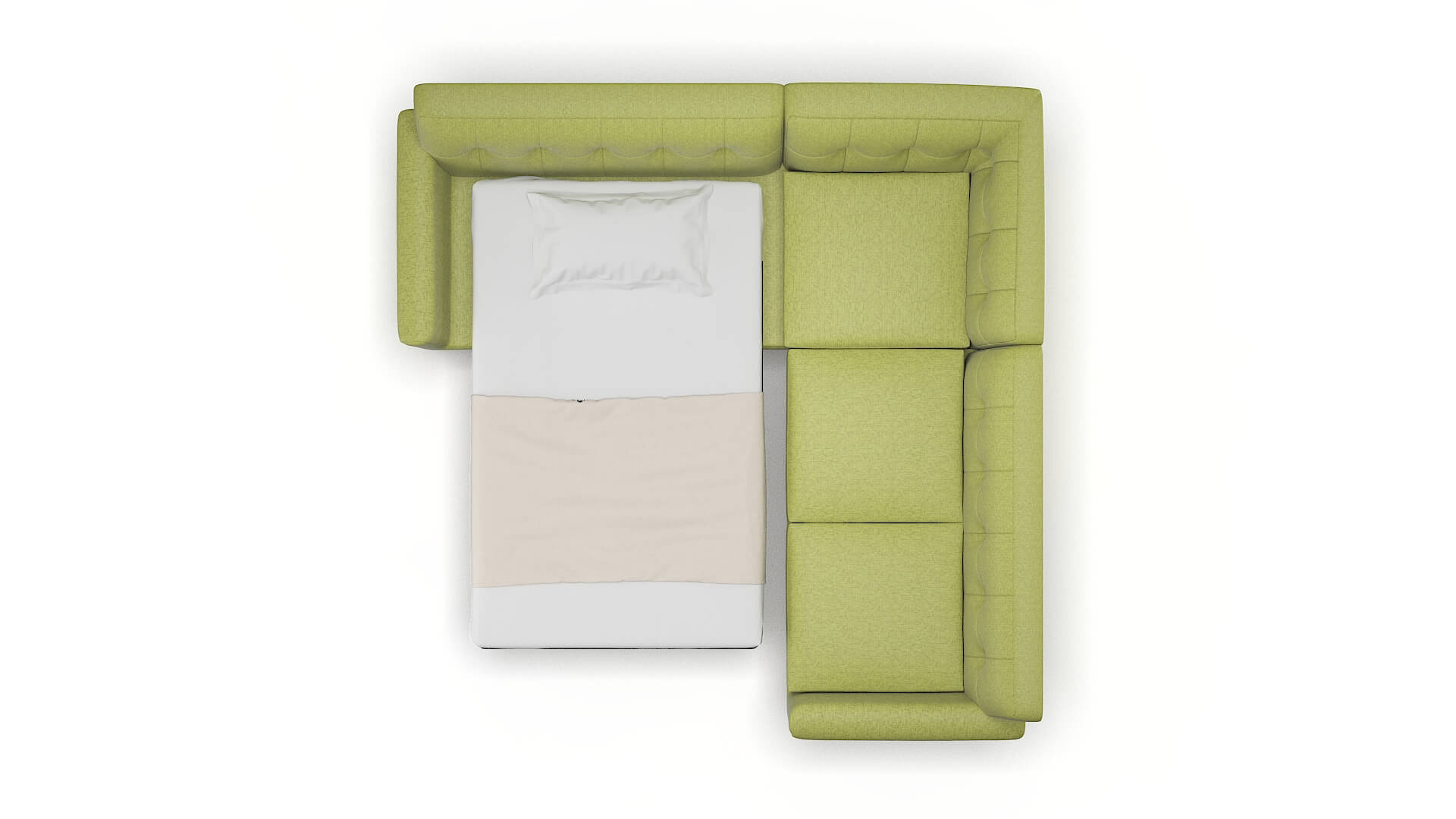 Brussels Notion Appletini Sectional Sleeper Espresso legs 3