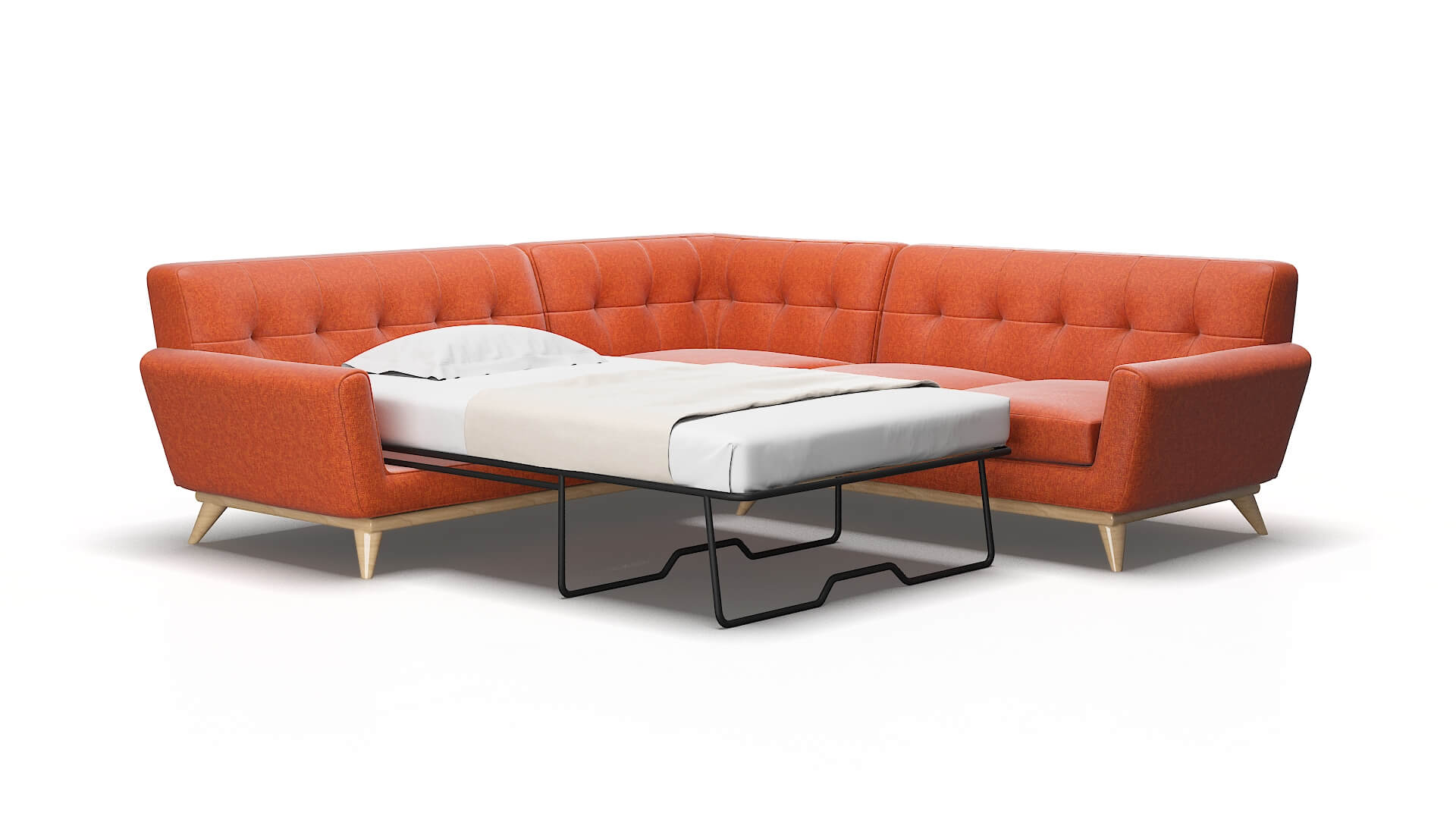 Brussels Notion Tang Sectional Sleeper Espresso Legs 2