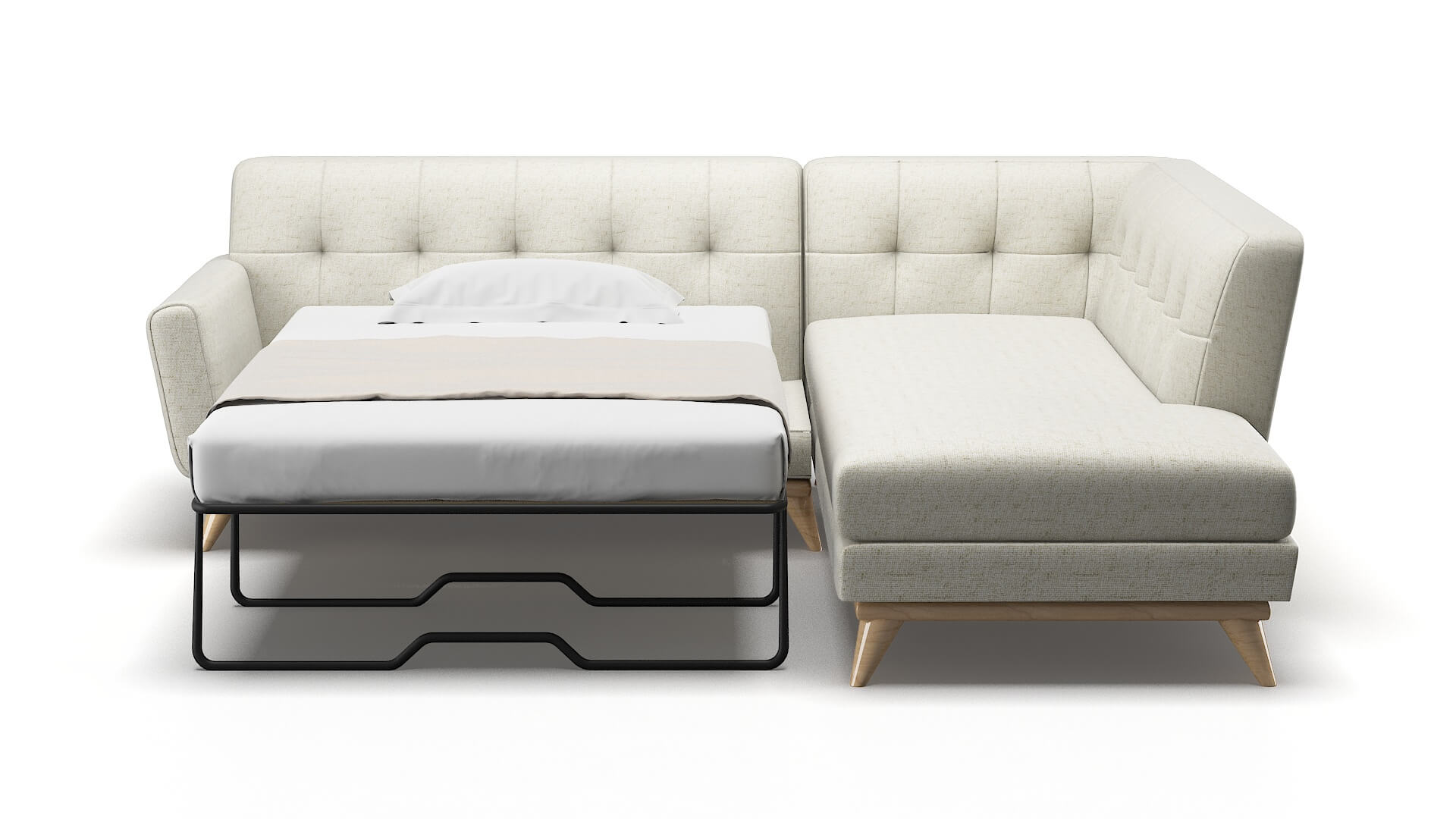 Brussels Oceanside Birch Panel Sleeper Espresso legs 1