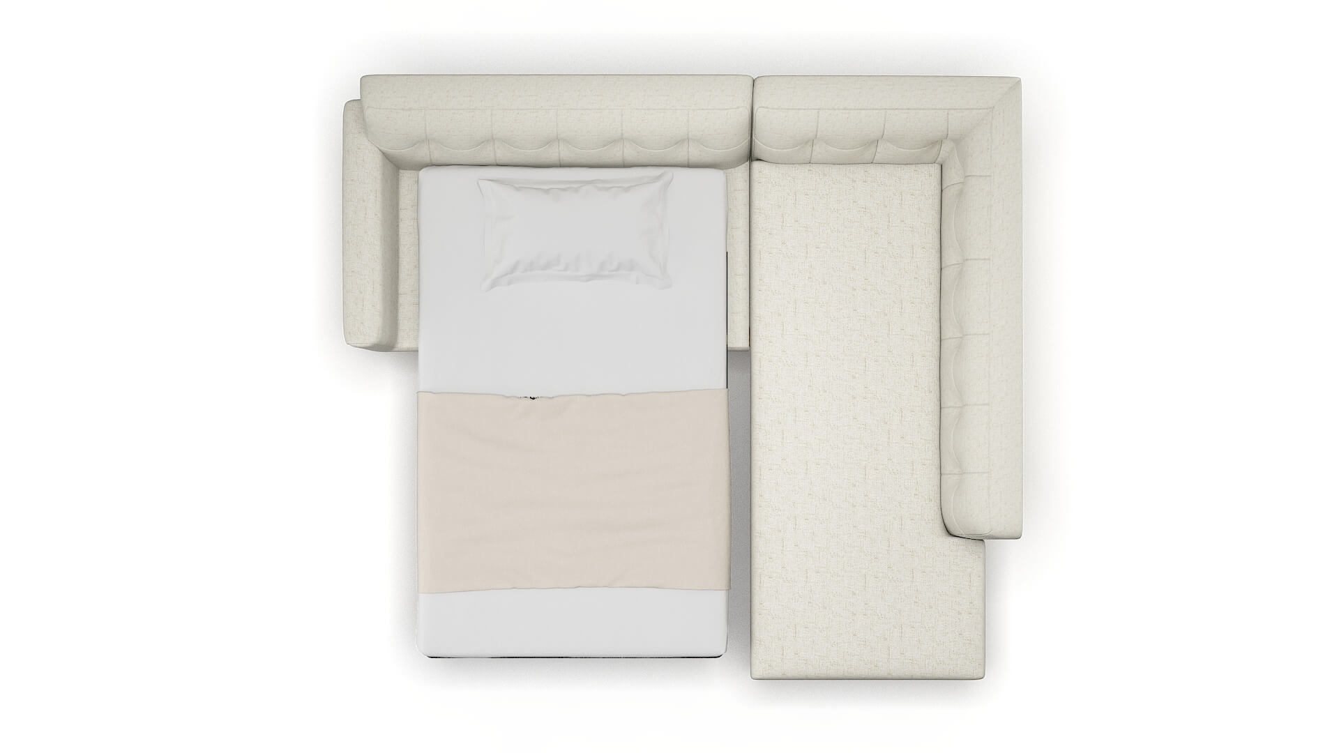 Brussels Oceanside Birch Panel Sleeper Espresso legs 3