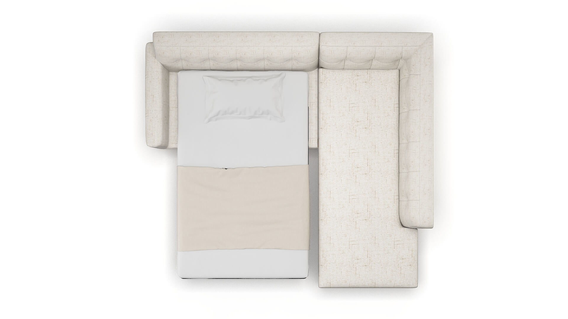 Brussels Oceanside Natural Panel Sleeper Espresso legs 3