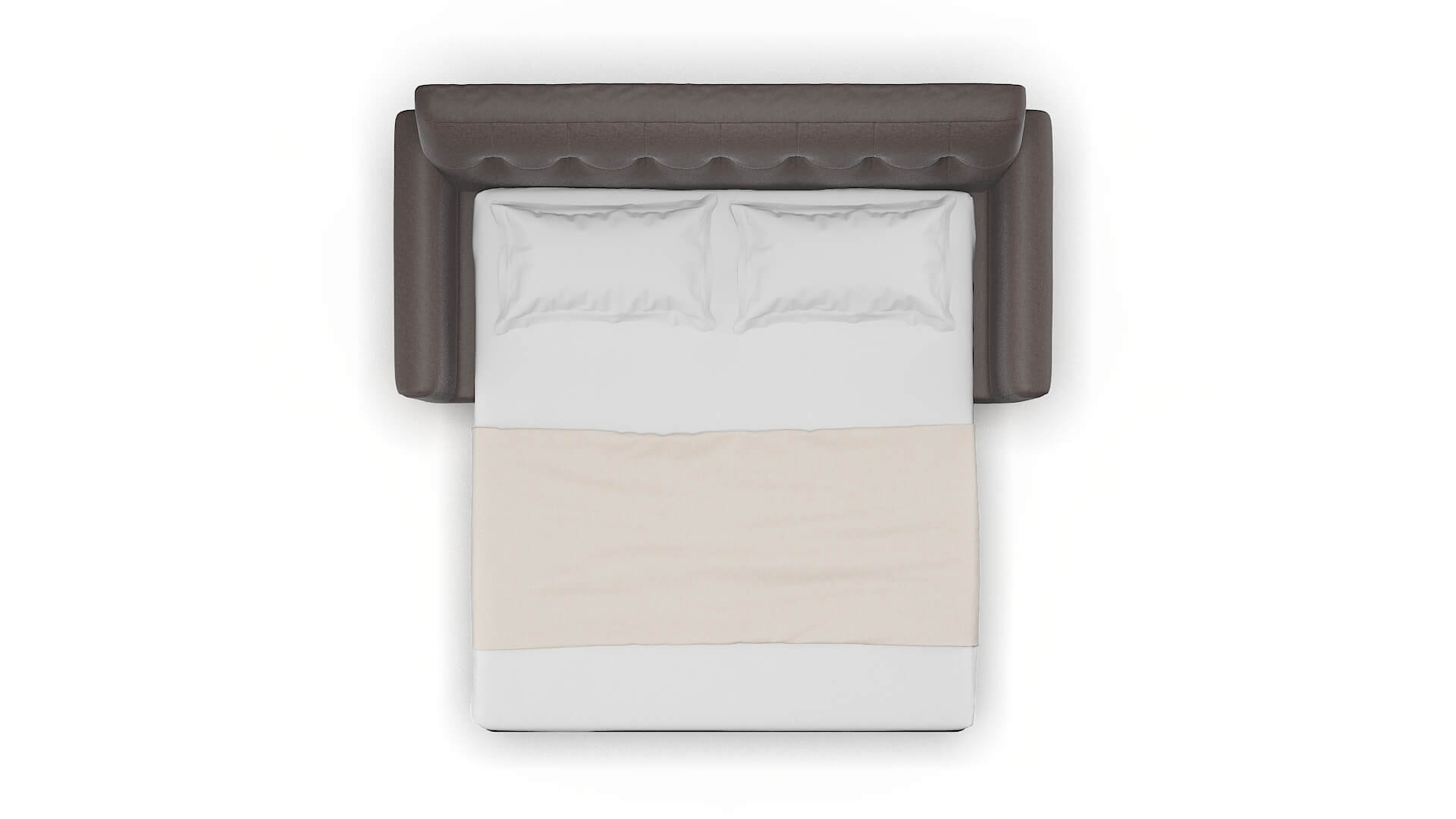 Brussels Oscar Chocolate Sofa Sleeper Espresso legs 3