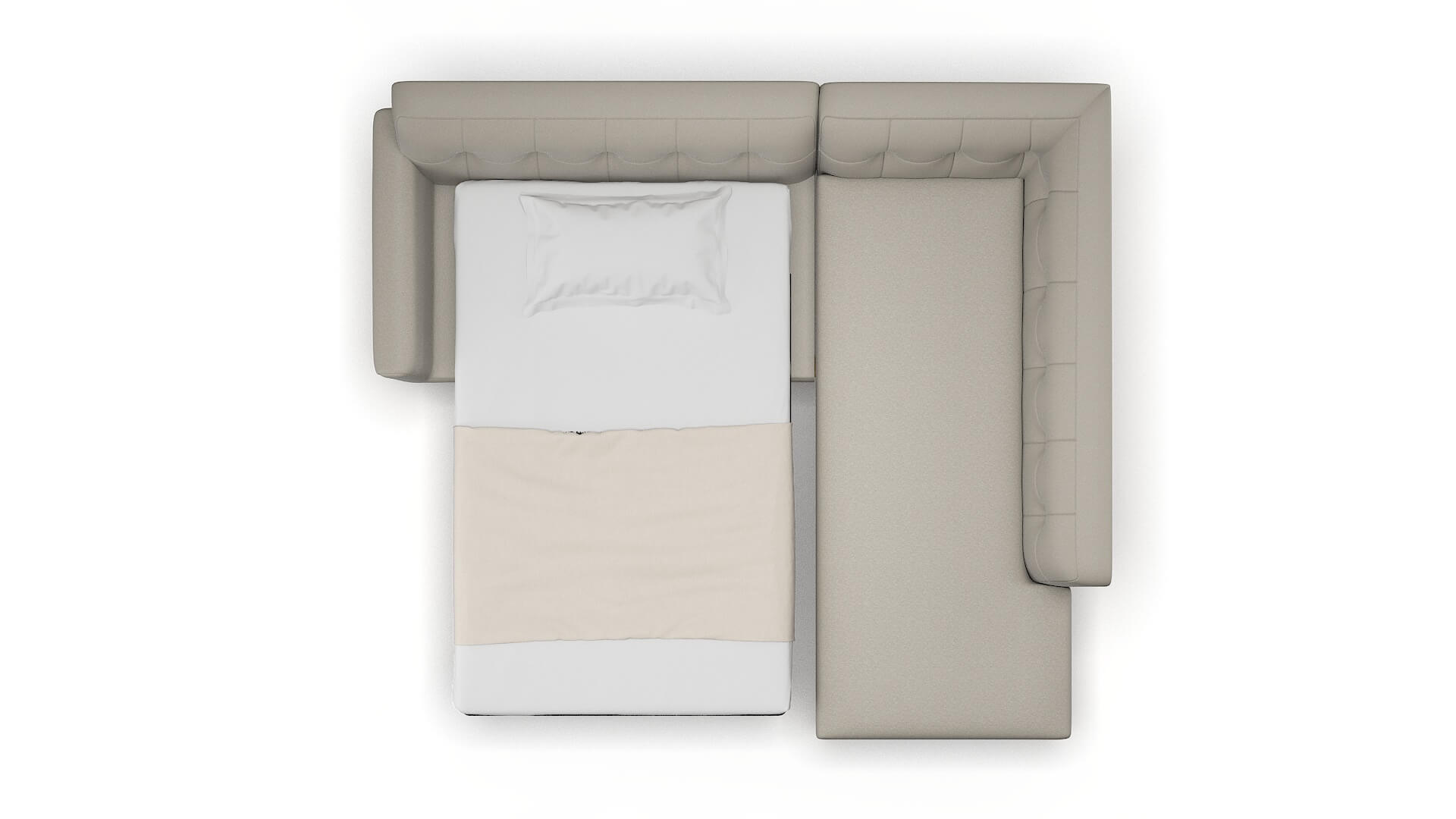 Brussels Oscar Silver Panel Sleeper Espresso legs 3