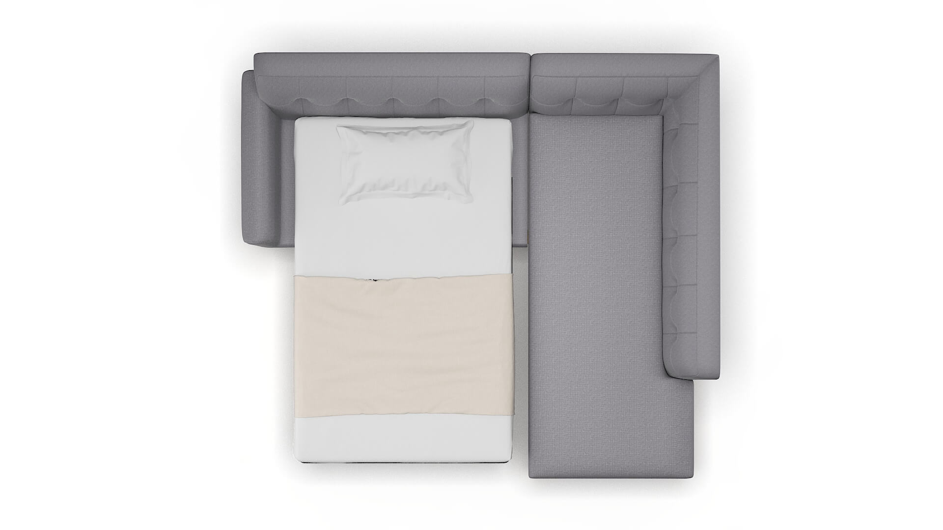 Brussels Parker Ash Panel Sleeper Espresso legs 3