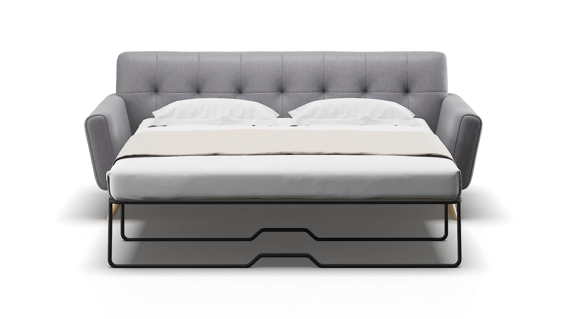 Brussels Parker Ash Sofa Sleeper Espresso legs 1