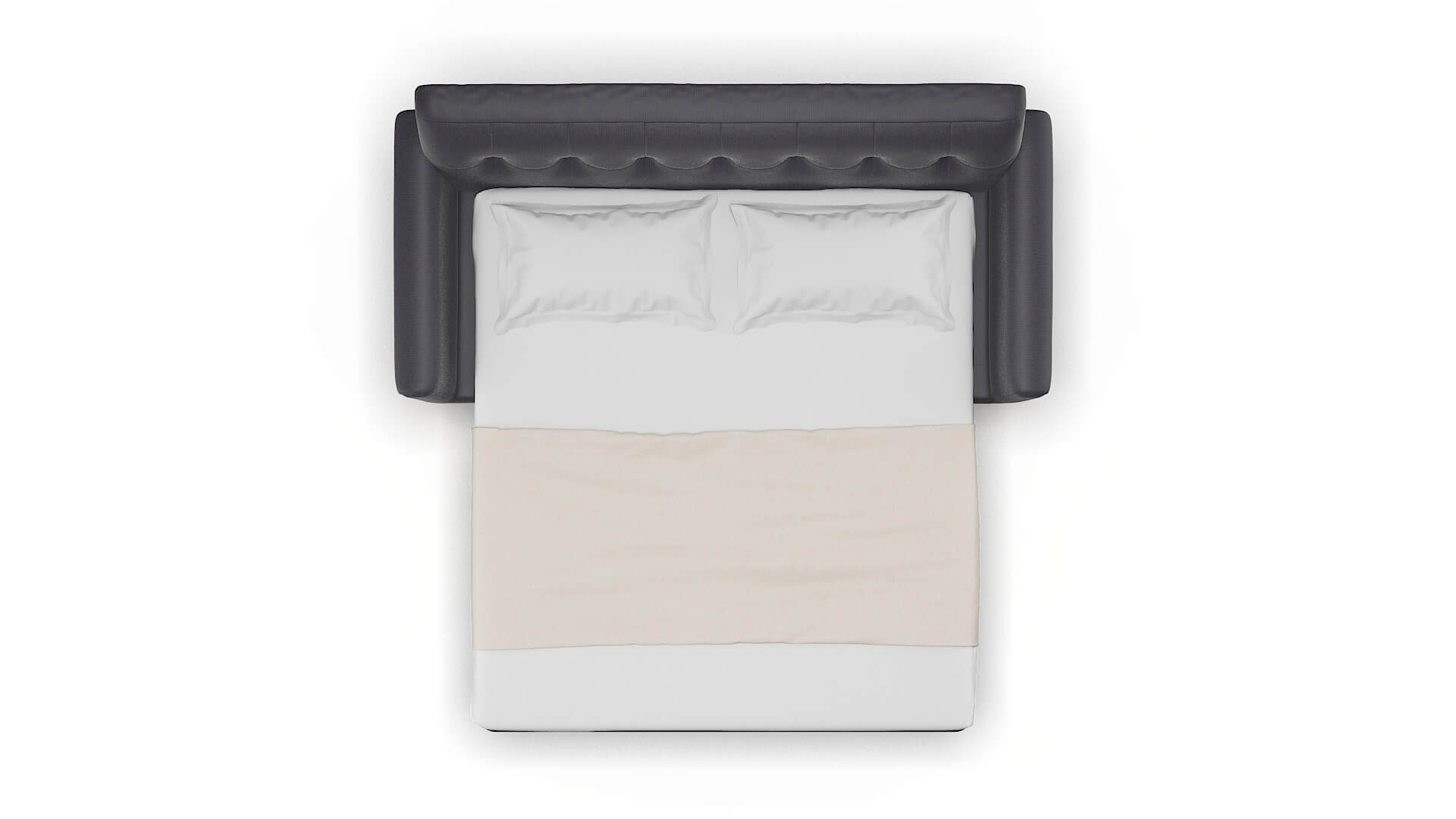 Brussels Parker Charcoal Sofa Sleeper Espresso legs 3