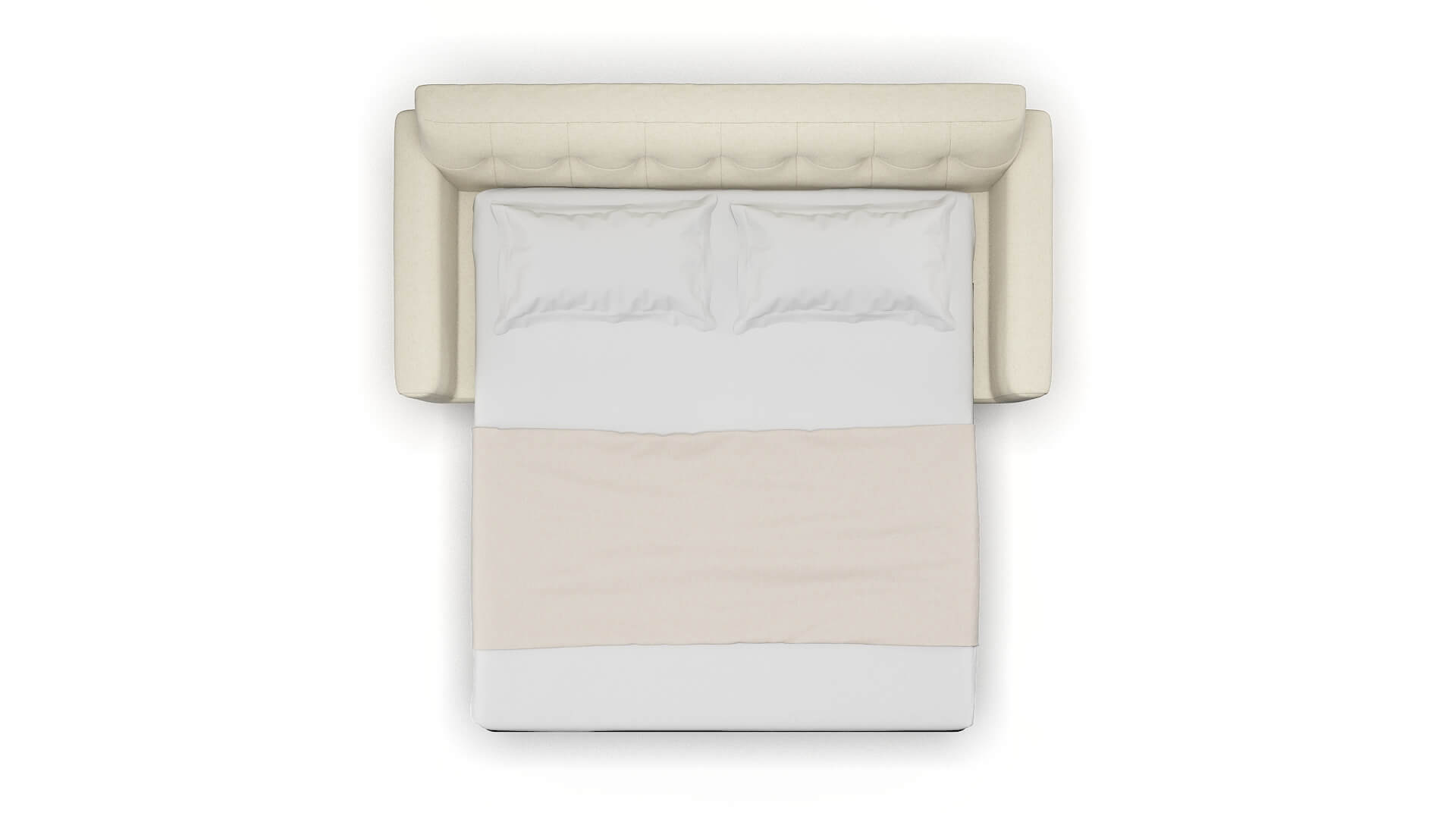 Brussels Phoenix Ivory Sofa Sleeper Espresso legs 3