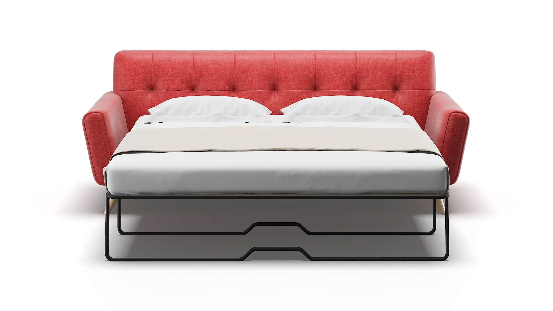 Brussels Portland Berry Sofa Sleeper Espresso legs 1