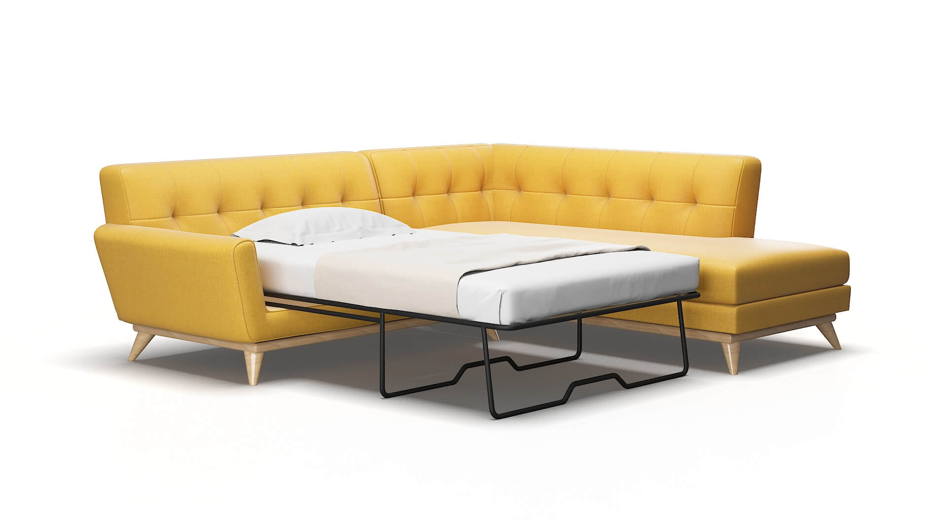 Brussels Portland Dijon Panel Sleeper Espresso Legs 2