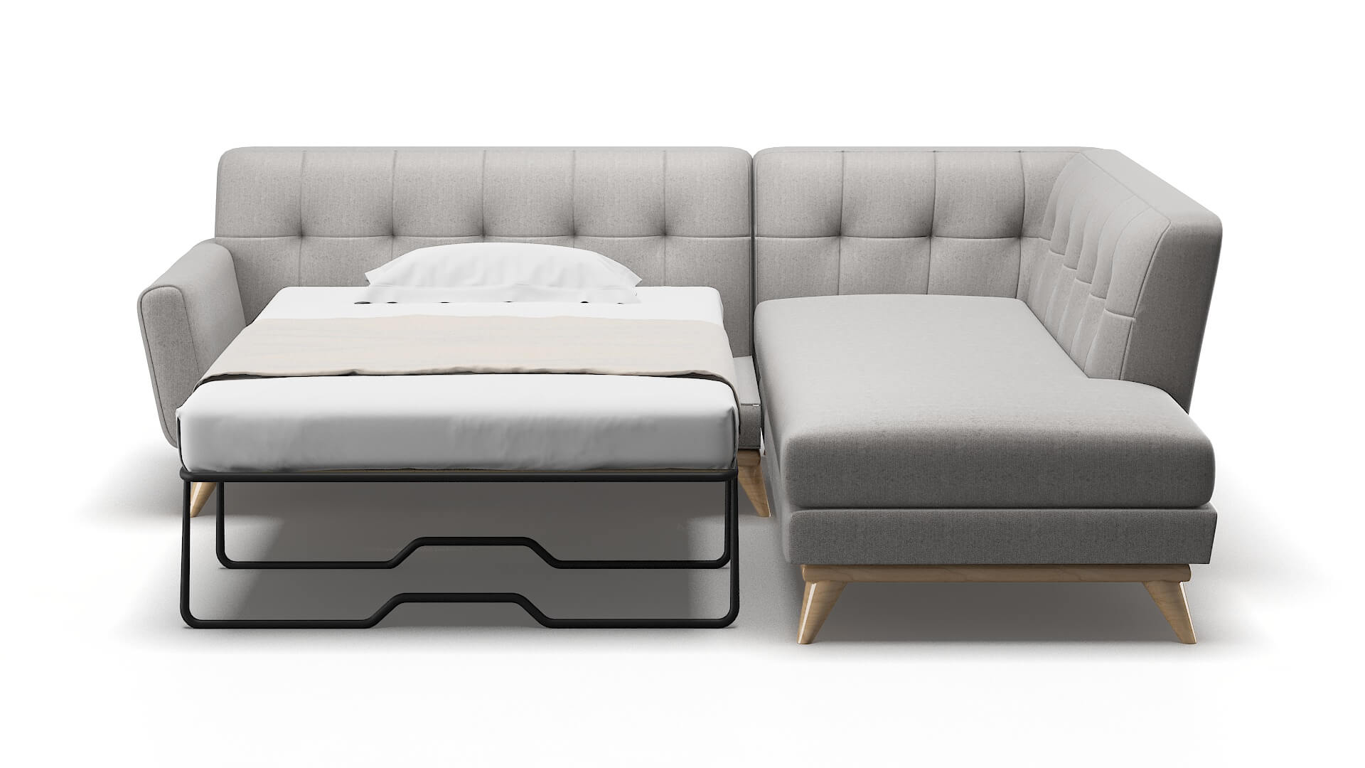 Brussels Prime Ash Panel Sleeper Espresso legs 1