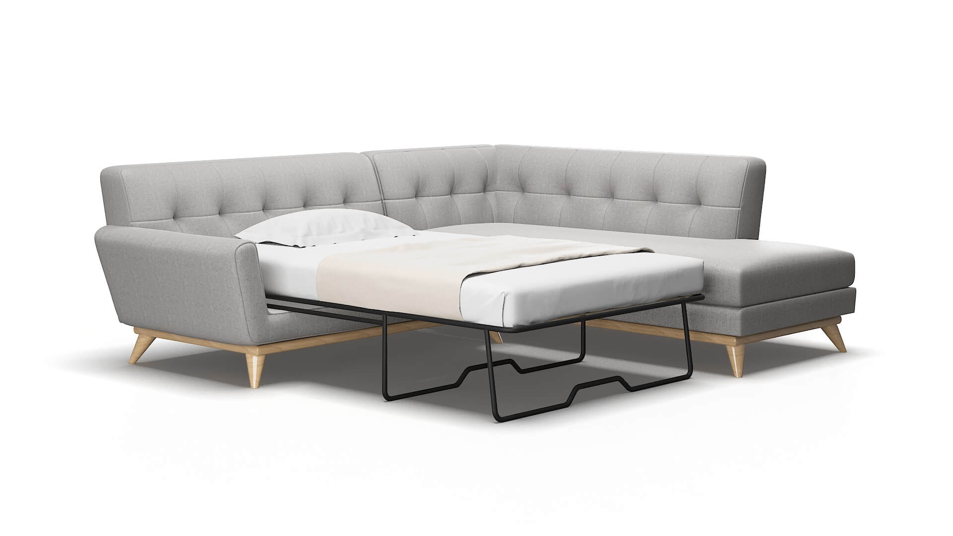 Brussels Prime ash Panel sleeper Espresso Legs  2