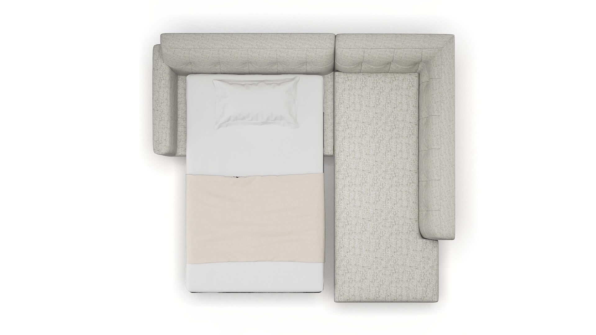 Brussels Prime Gravel Panel Sleeper Espresso legs 3