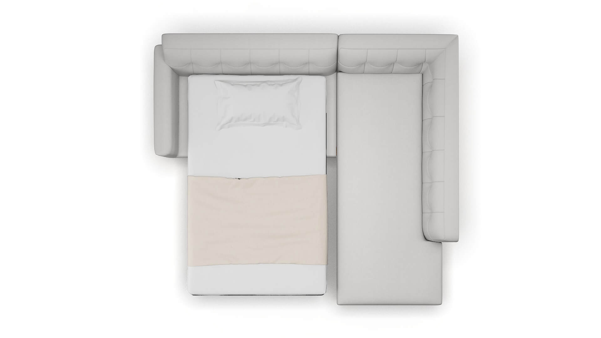 Brussels Prisma Steam Panel Sleeper Espresso legs 3