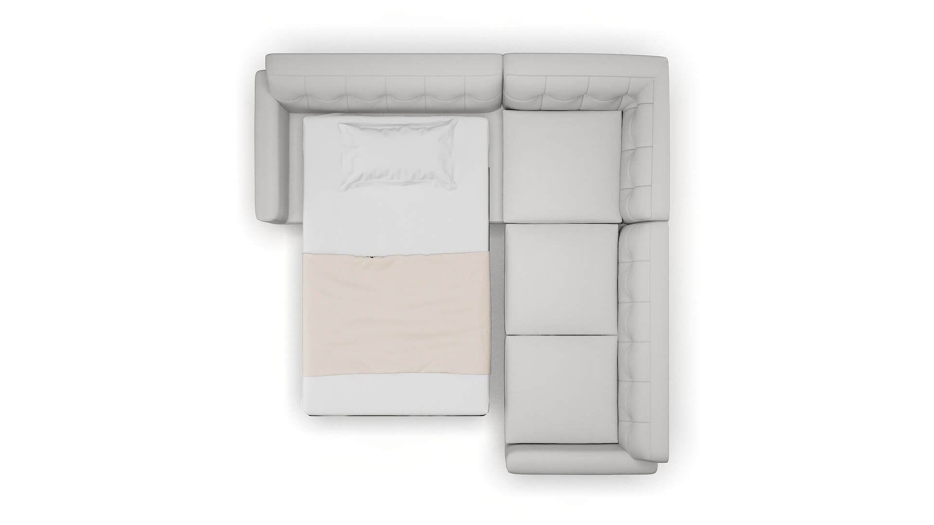 Brussels Prisma Steam Sectional Sleeper Espresso legs 3