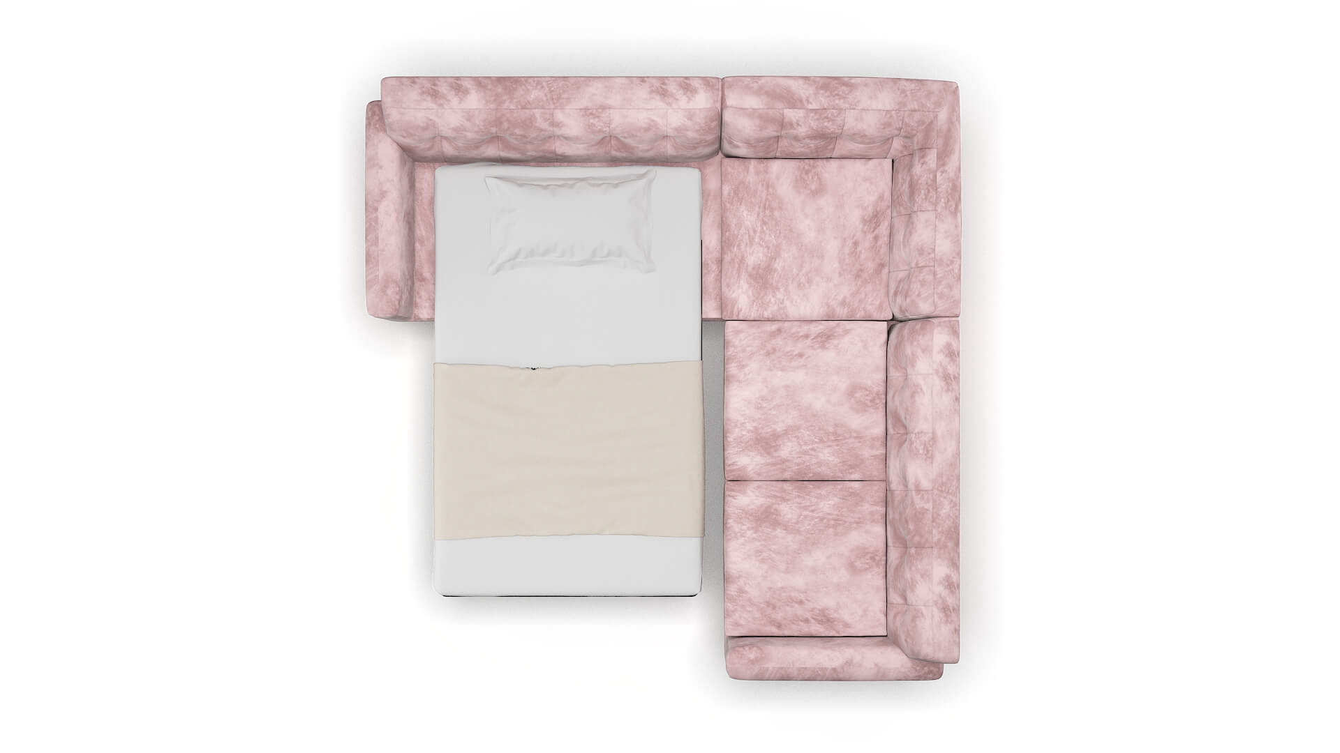 Brussels Quartz 705 Sectional Sleeper Espresso legs 3