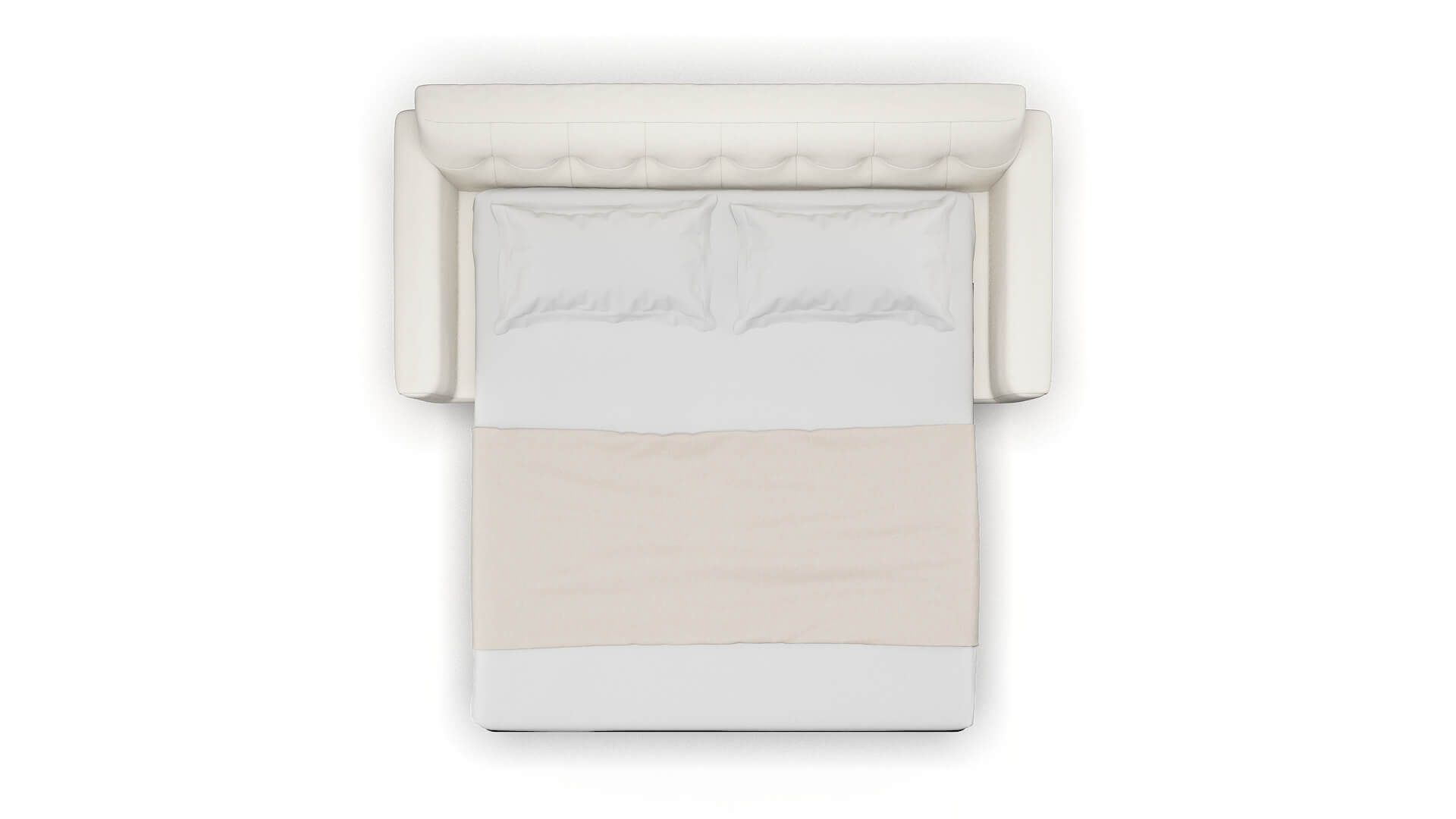 Brussels R_prize Cream Sofa Sleeper Espresso legs 3