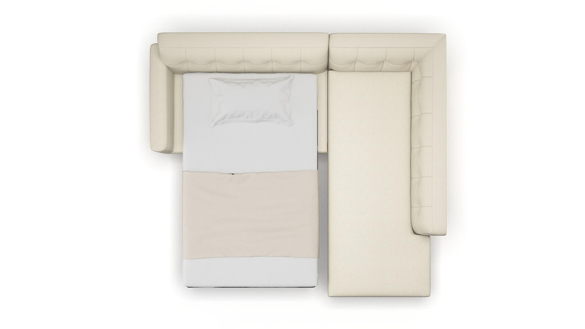 Brussels Redondo Oyster Panel Sleeper Espresso legs 3