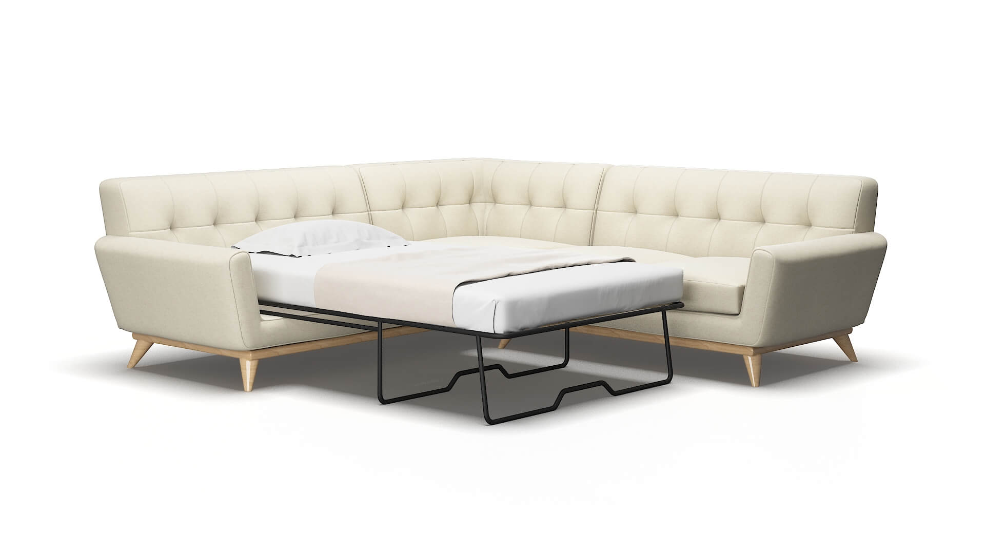 Brussels Redondo oyster Sectional sleeper Espresso Legs  2