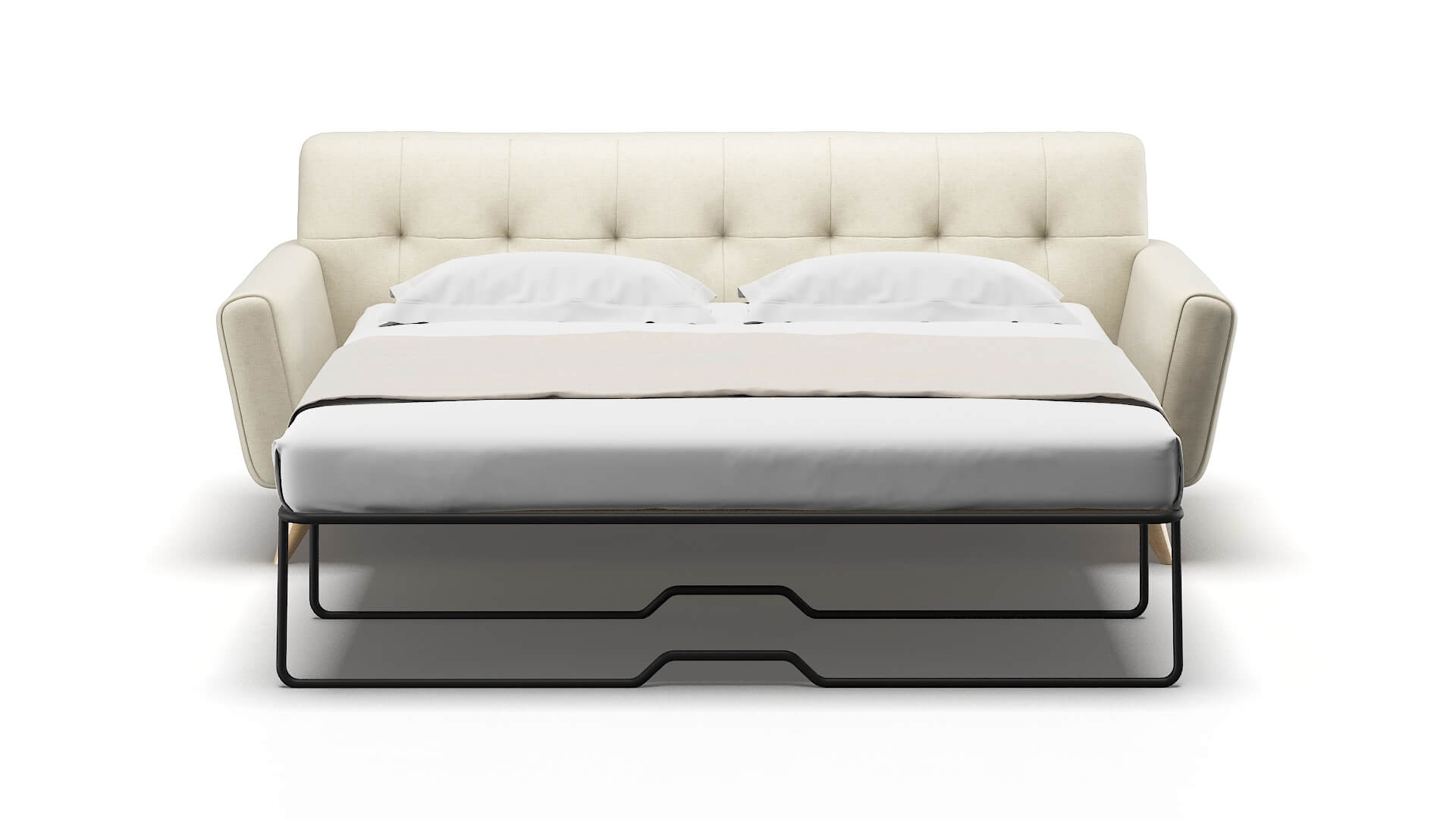 Brussels Redondo Oyster Sofa Sleeper Espresso legs 1