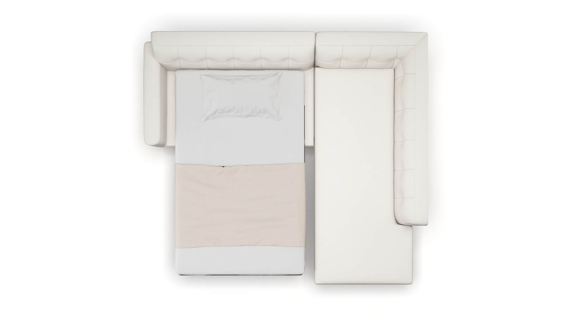 Brussels Redondo Pearl Panel Sleeper Espresso legs 3