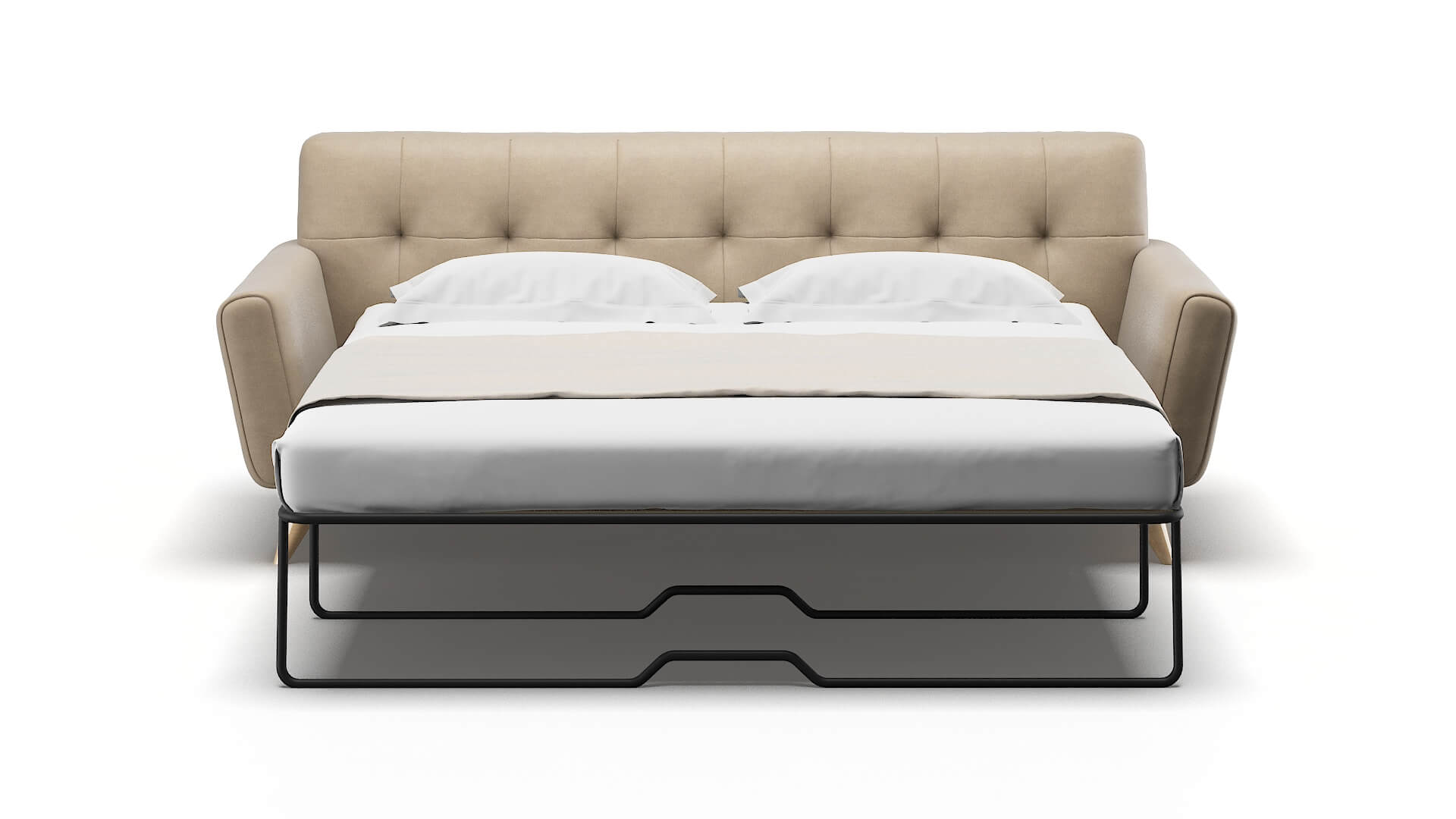 Brussels Rocket Cappuccino Sofa Sleeper Espresso legs 1