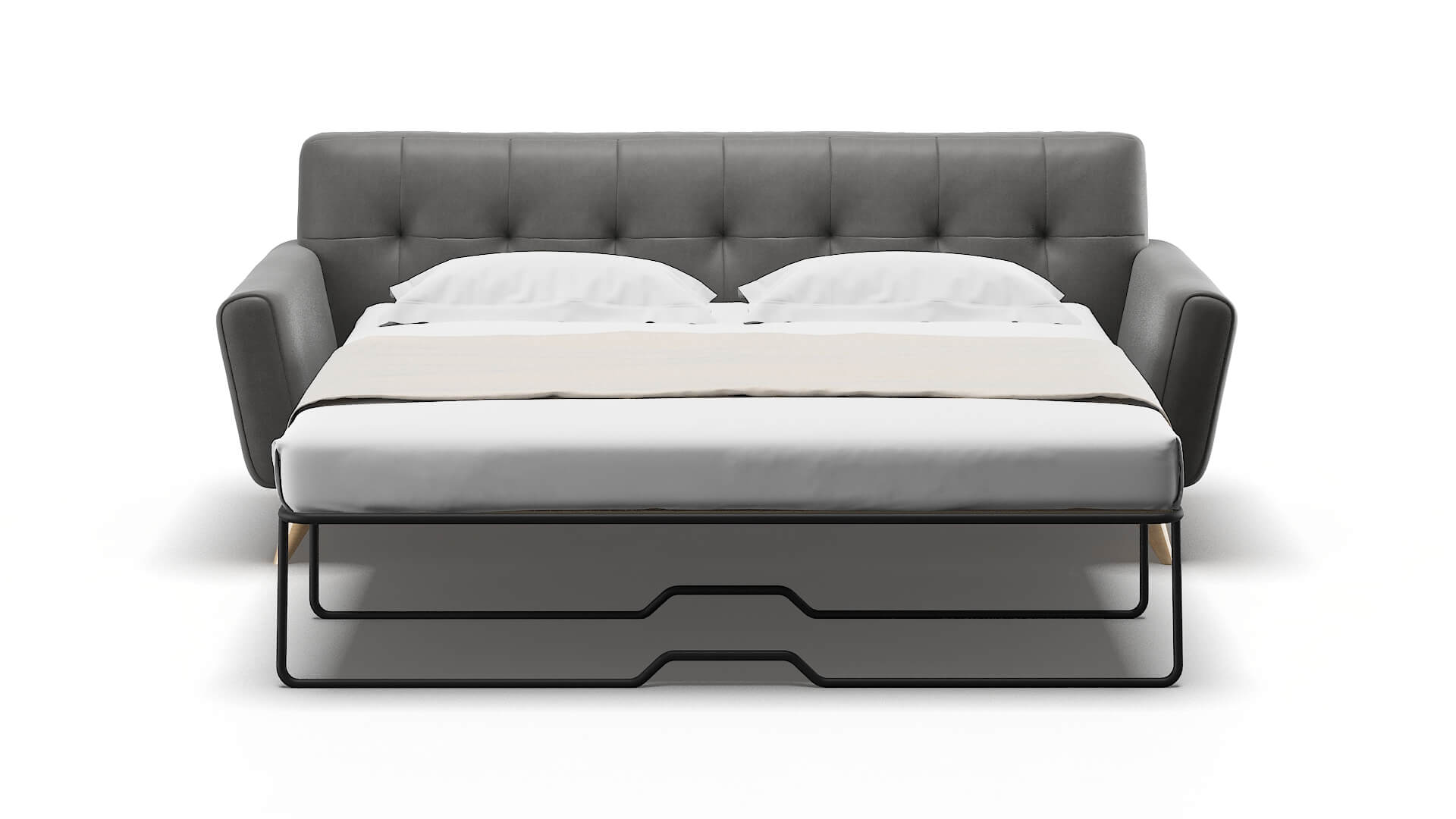 Brussels Rocket Charcoal Sofa Sleeper Espresso legs 1