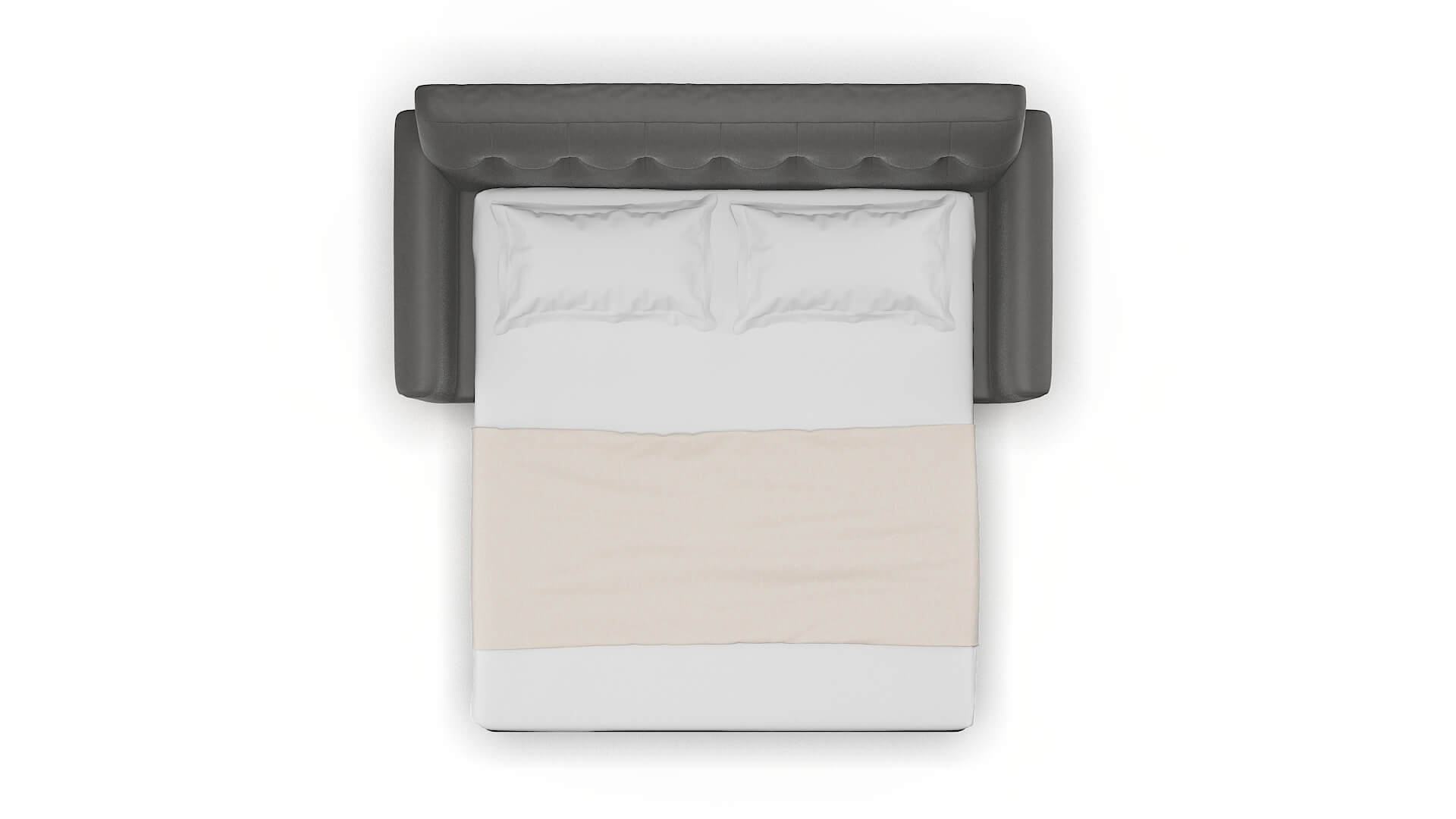 Brussels Rocket Charcoal Sofa Sleeper Espresso legs 3