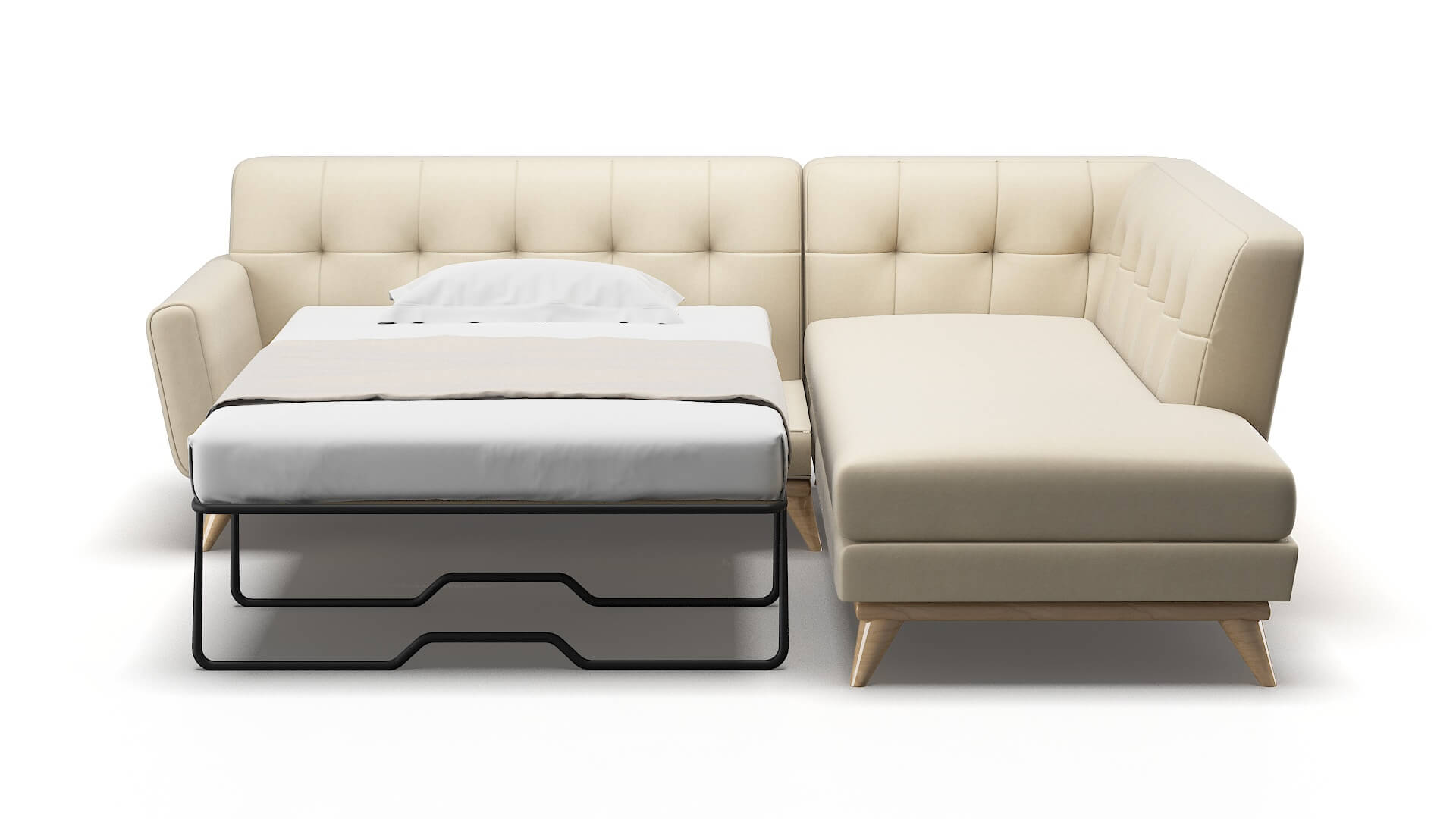 Brussels Rocket Sand Panel Sleeper Espresso legs 1