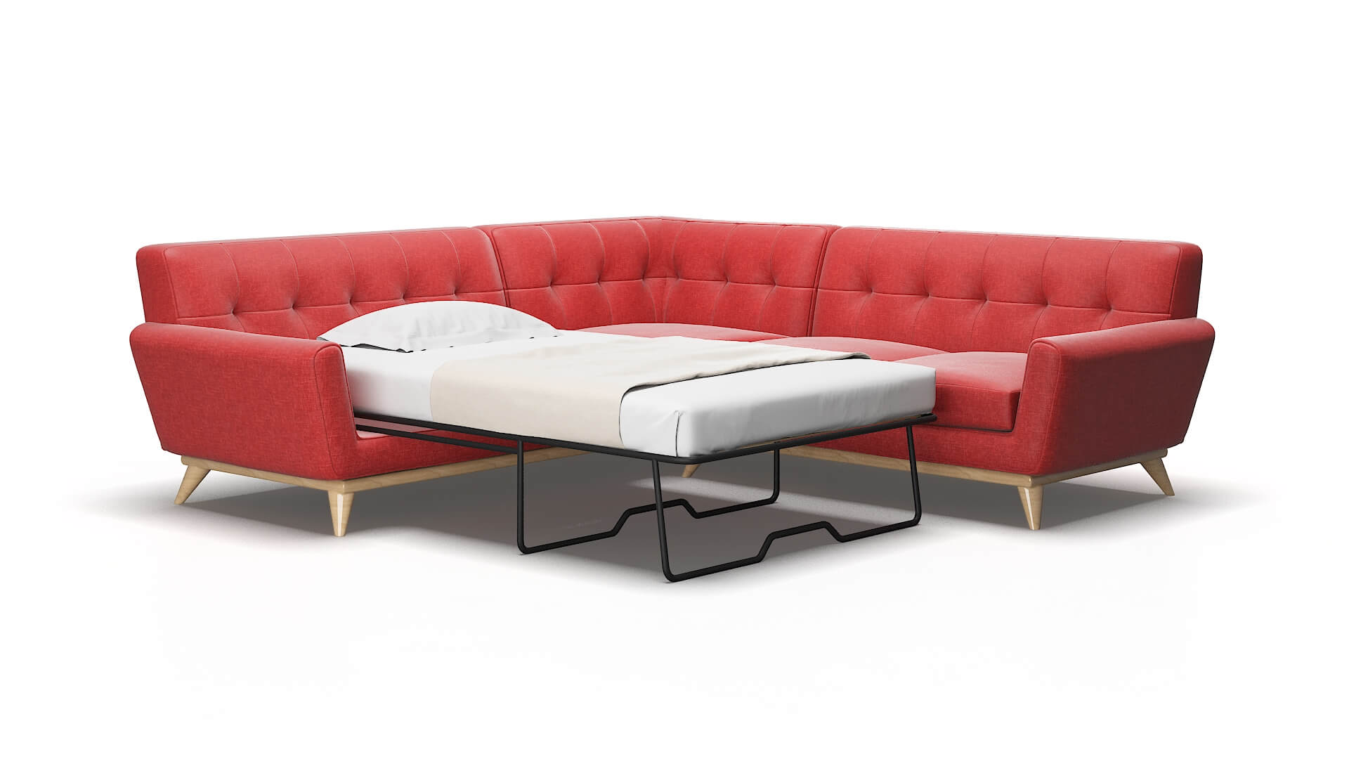 Brussels Royale Berry Sectional Sleeper espresso legs 2