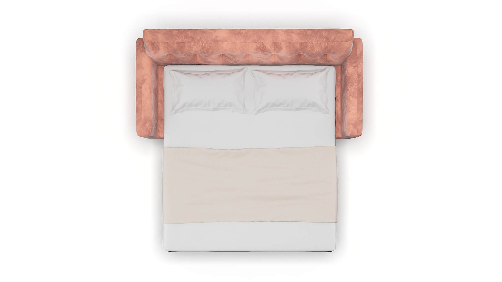 Brussels Royale Blush Sofa Sleeper Espresso legs 3